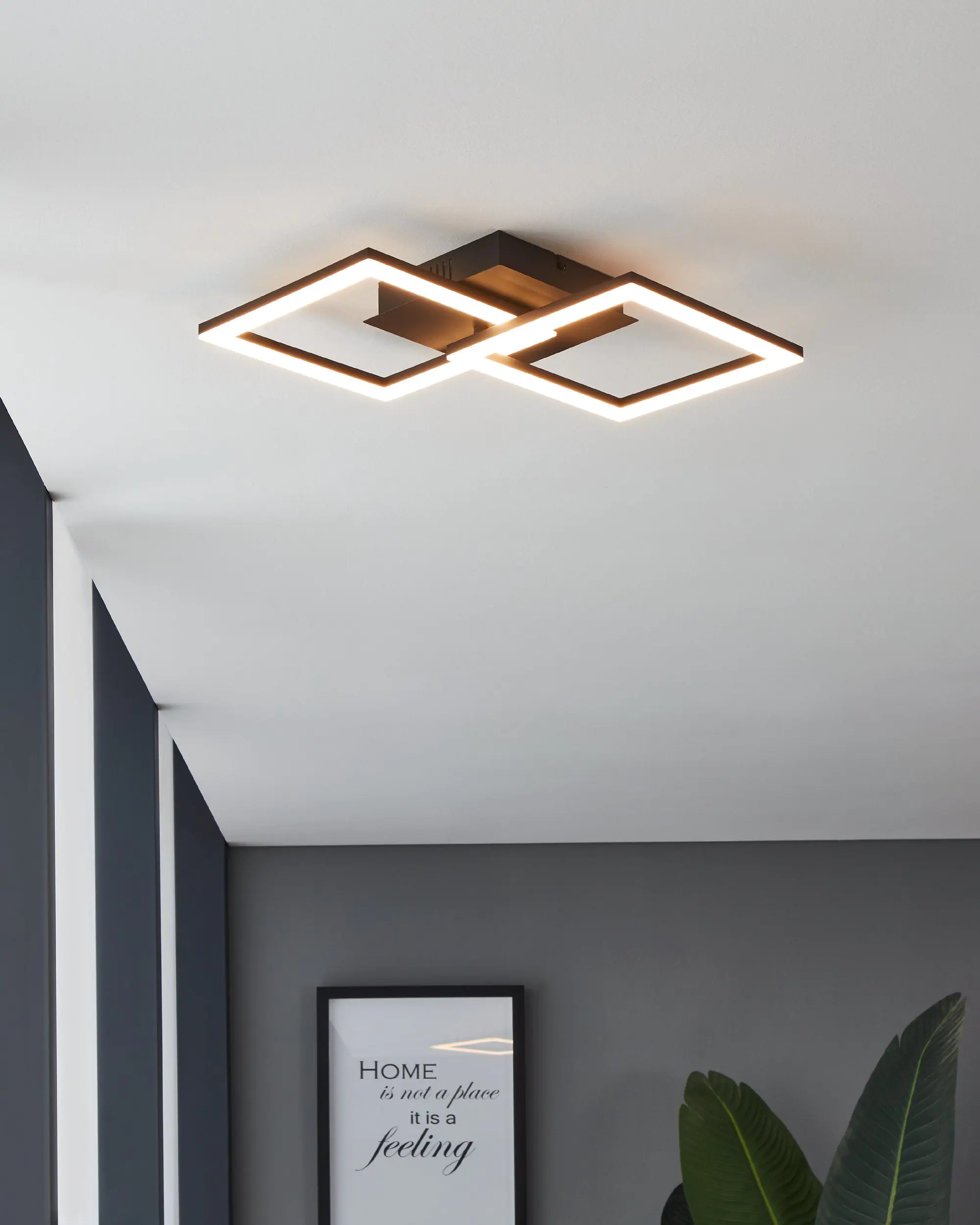 Eglo Connect LED Deckenleuchte Paranday-Z schwarz 52,5 x 31 cm