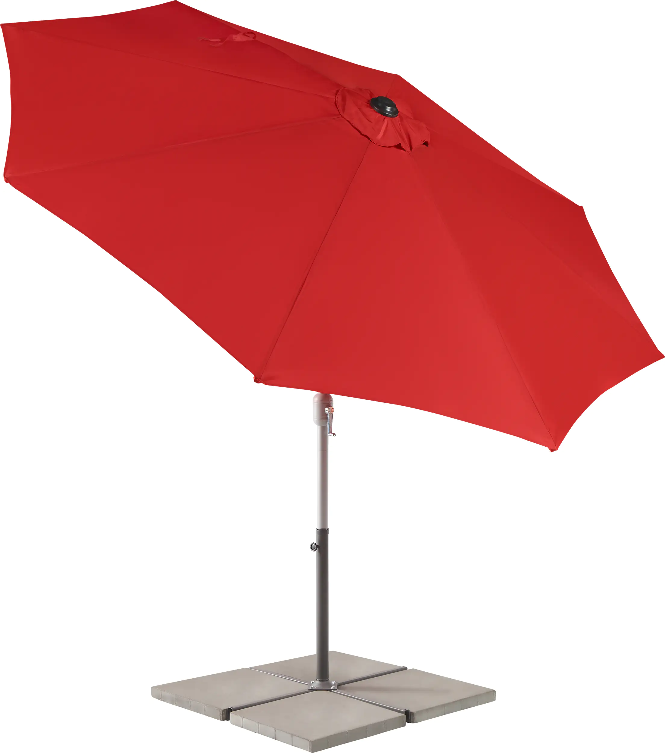 Primaster Sonnenschirm Kreta rot, Ø 300 cm