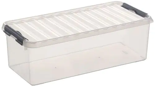 Sunware Aufbewahrungsbox Q-Line mit Deckel 48,5 x 19 cm 9,5 L transparent