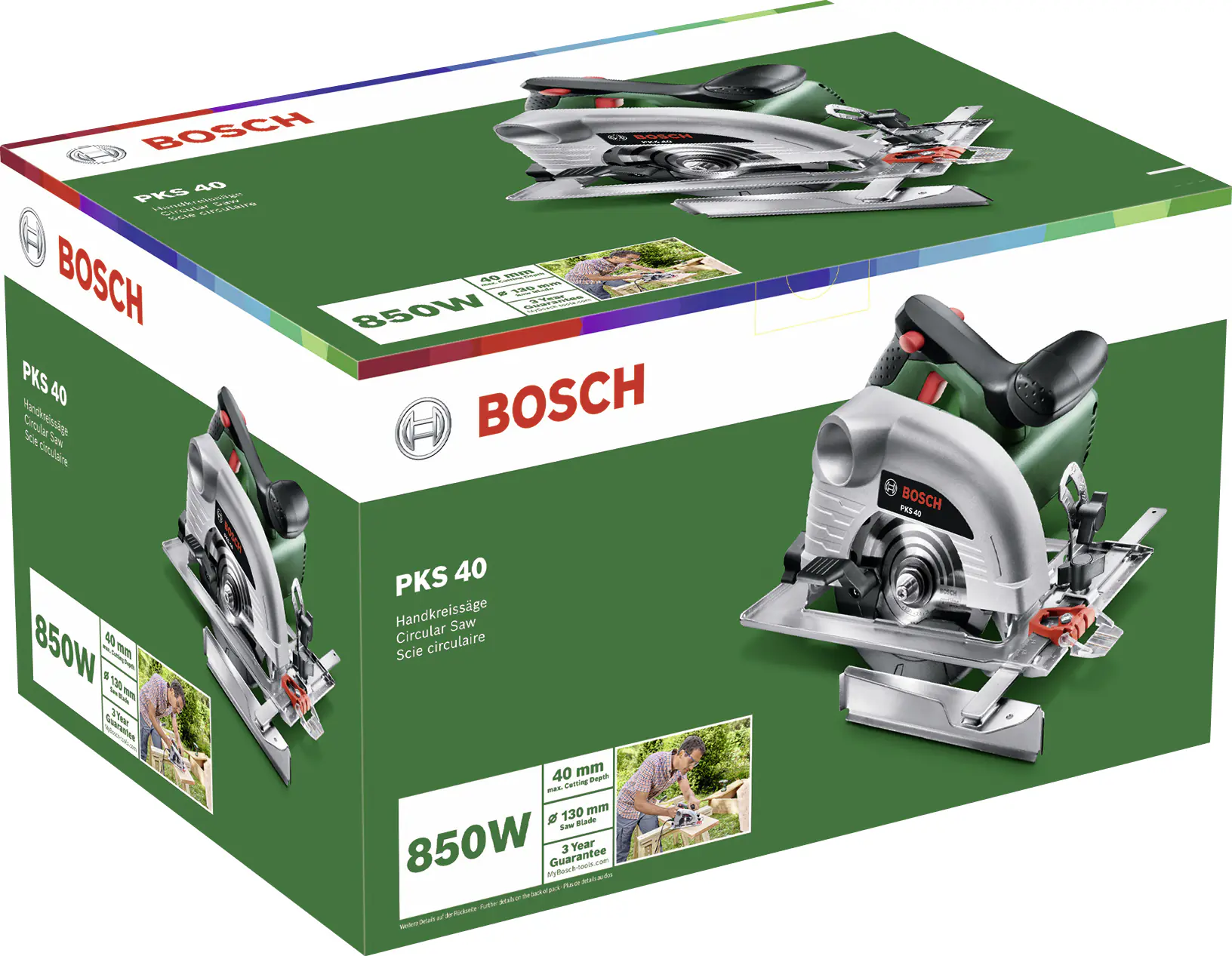 Bosch Handkreissäge PKS 40 850 Watt
