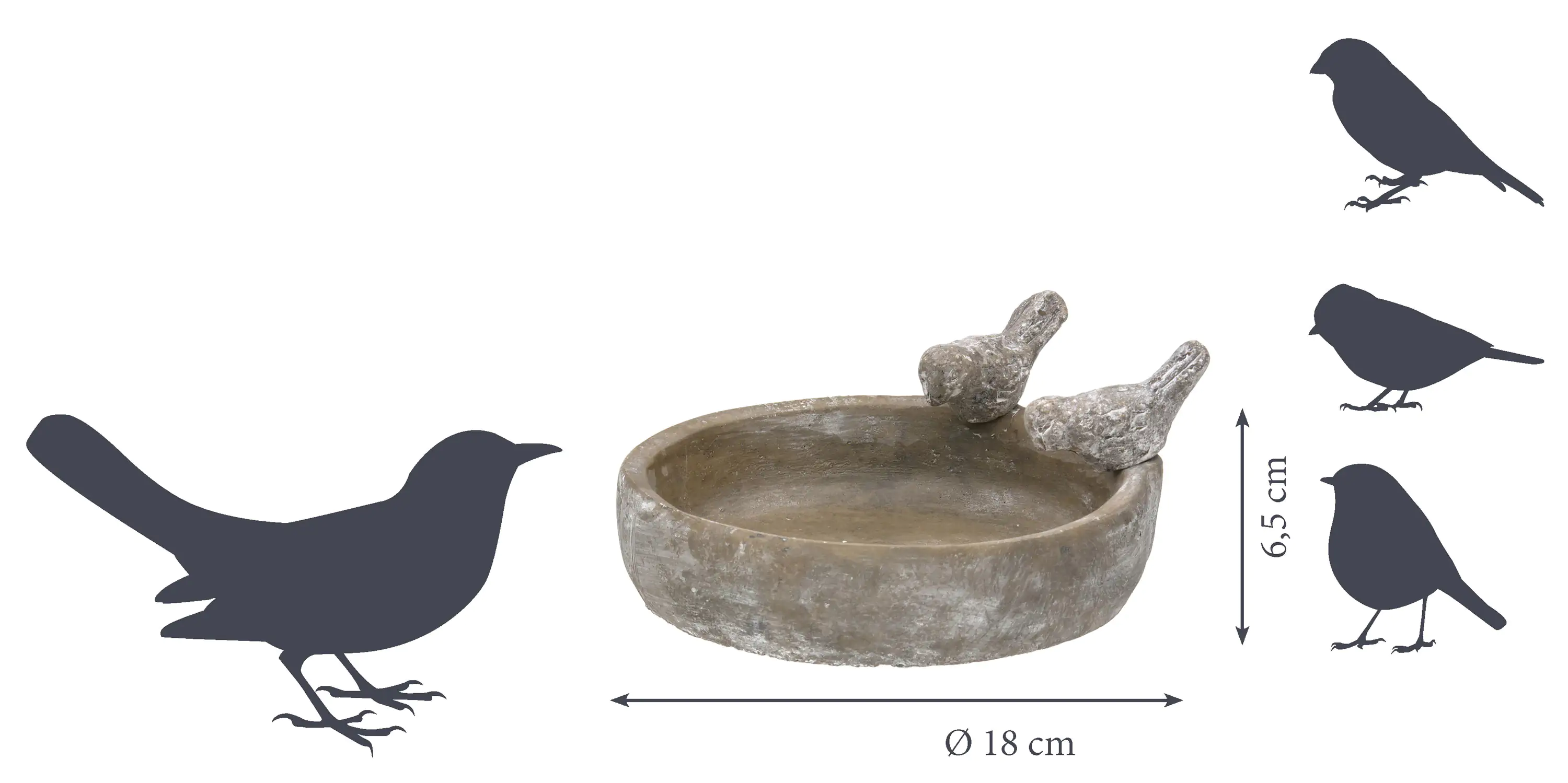 Dobar Vogeltränke "Pool-Oase" Ø18cm; 18 x 18 x 4,5 cm