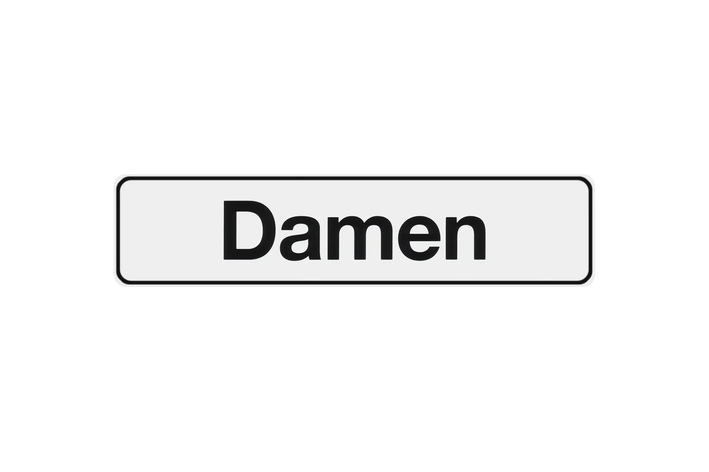 Conmetall Aufkleber Damen PVC 20 x 4,8 cm weiß/schwarz