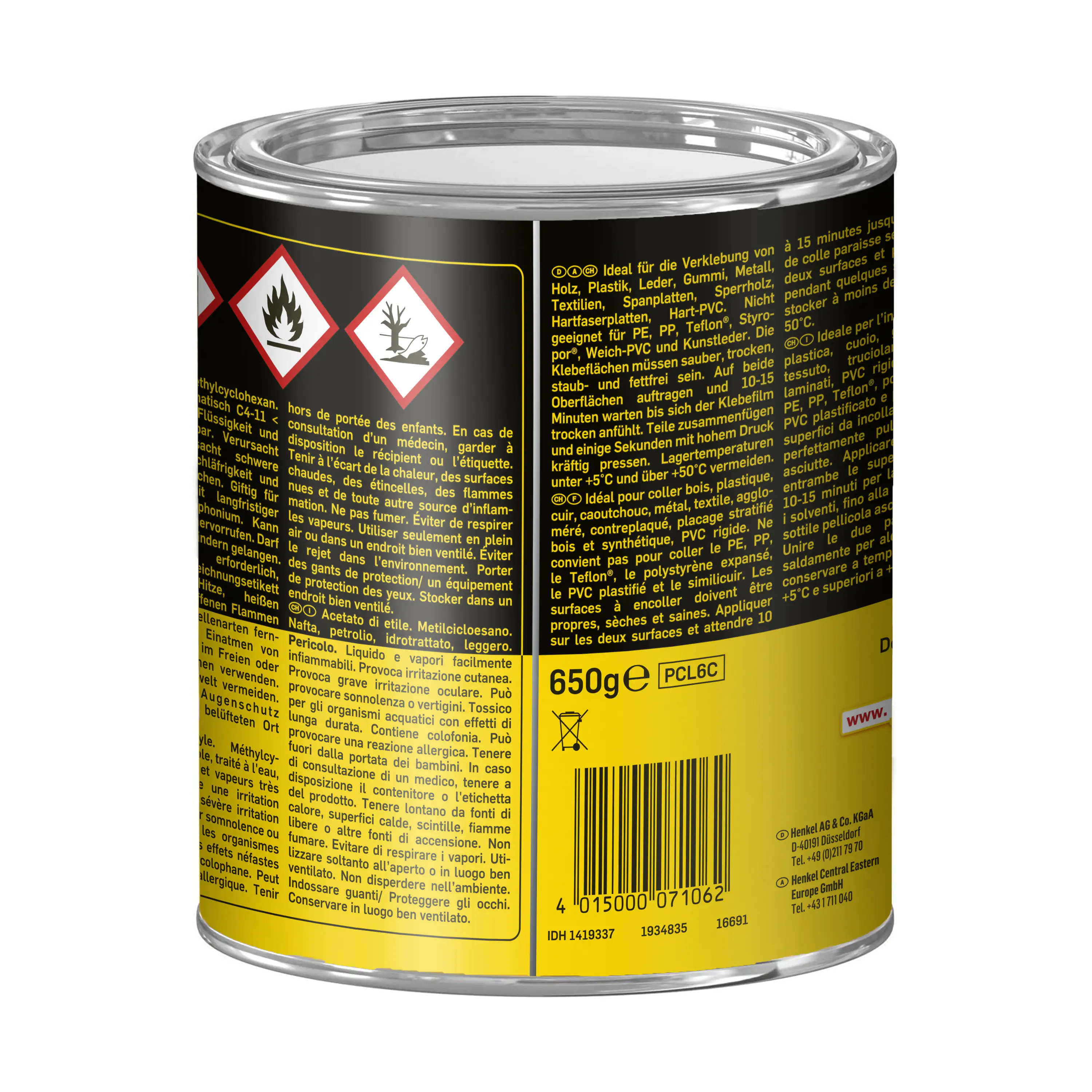 Pattex Kraftkleber Classic 650 g Dose, gelblich