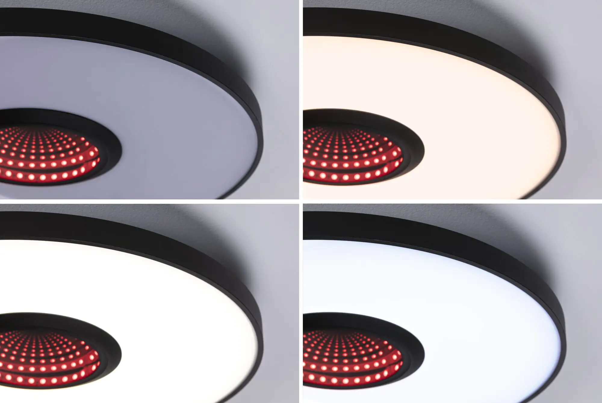 Paulmann LED Deckenleuchte Spaceglow Three schwarz matt Ø 40 cm RGBW