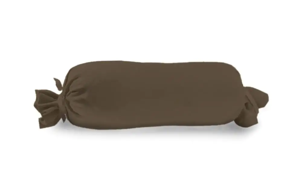 Vario Kissenbezug Jersey für Nackenrolle, dunkelbraun, 15 x 40 cm