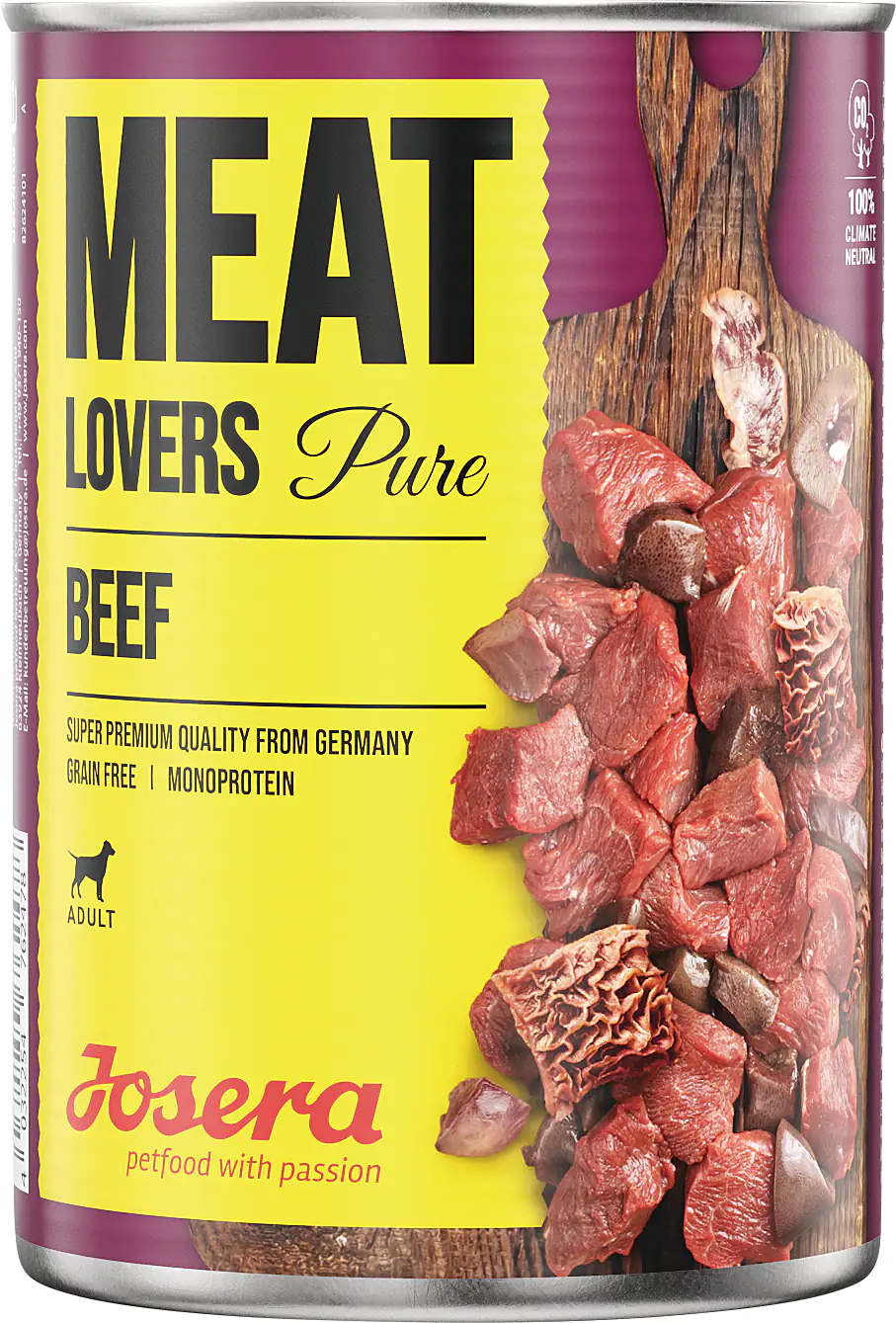 Josera Meat Lovers Hundenassfutter Adult getreidefrei 800 g Rind