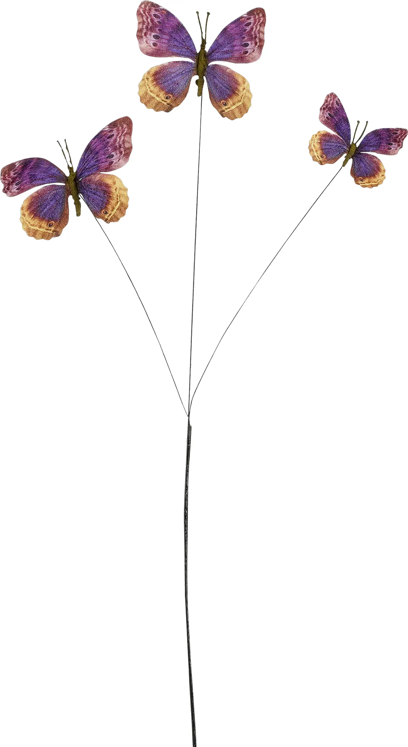 Mica Decorations Zweig mit Schmetterlingen 2 x 94 x 8 cm braun