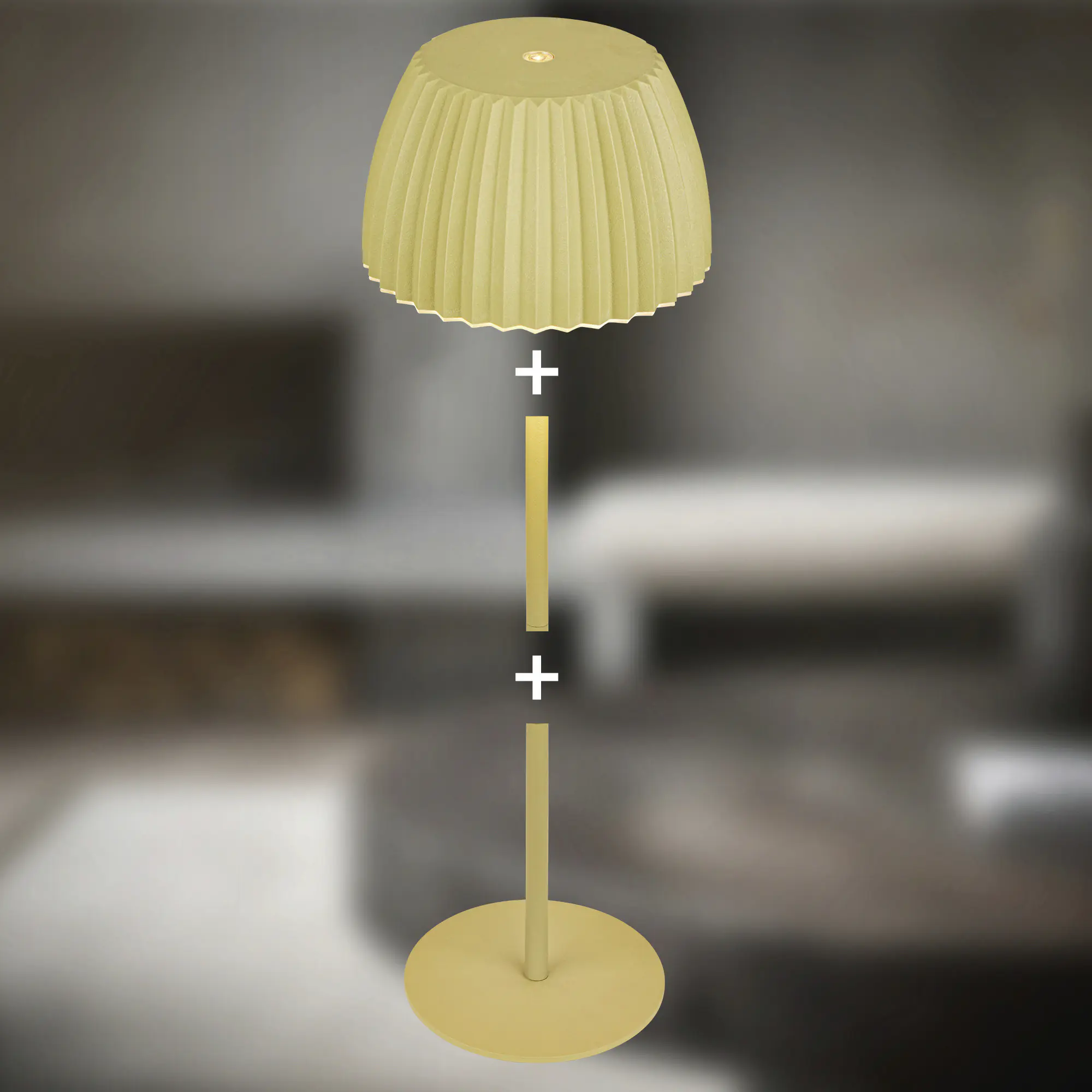 Briloner LED-Tischleuchte Riffle mit Akku grün dimmbar