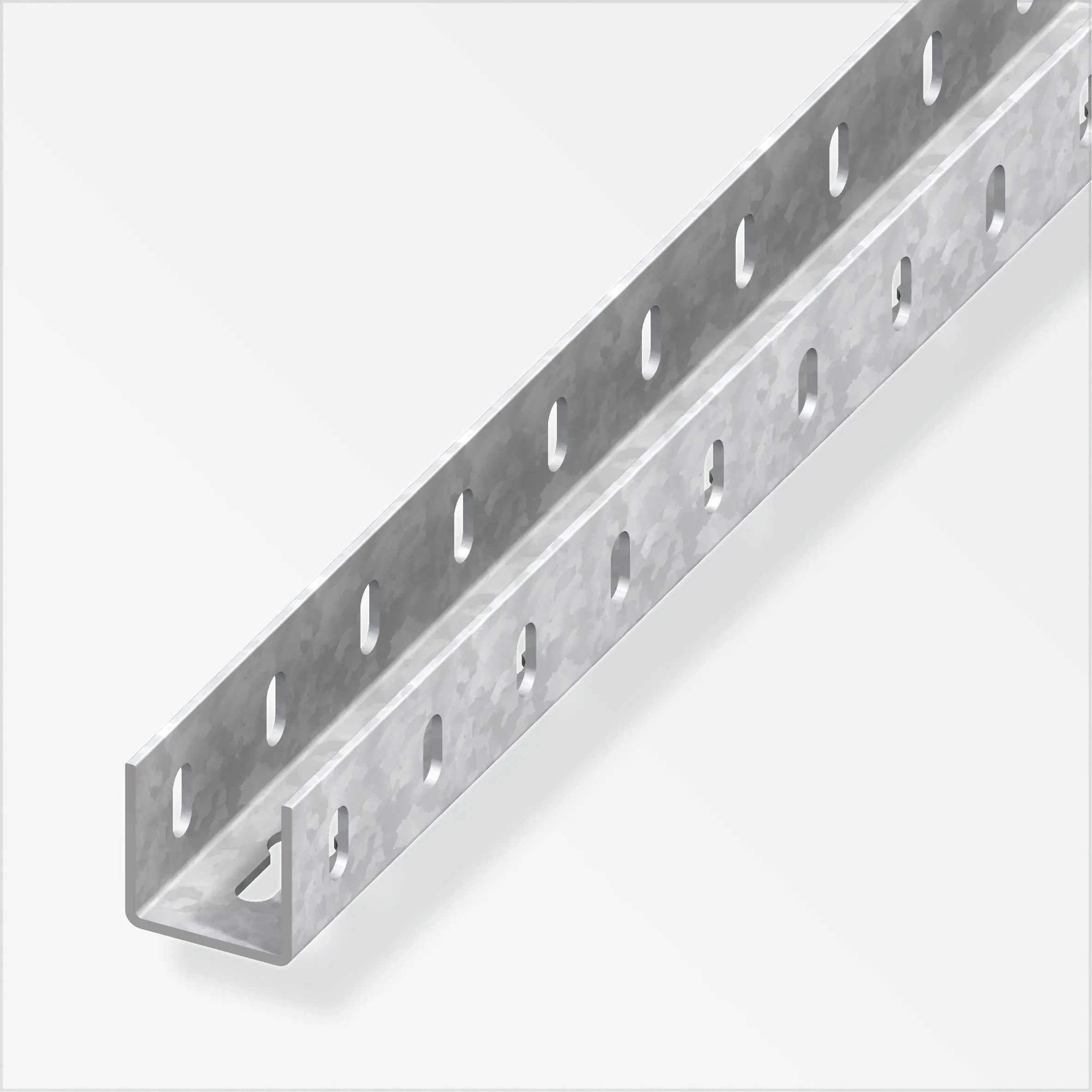 alfer U-Profil 2.5 m, 35.5 x 35.5 mm Stahl verzinkt