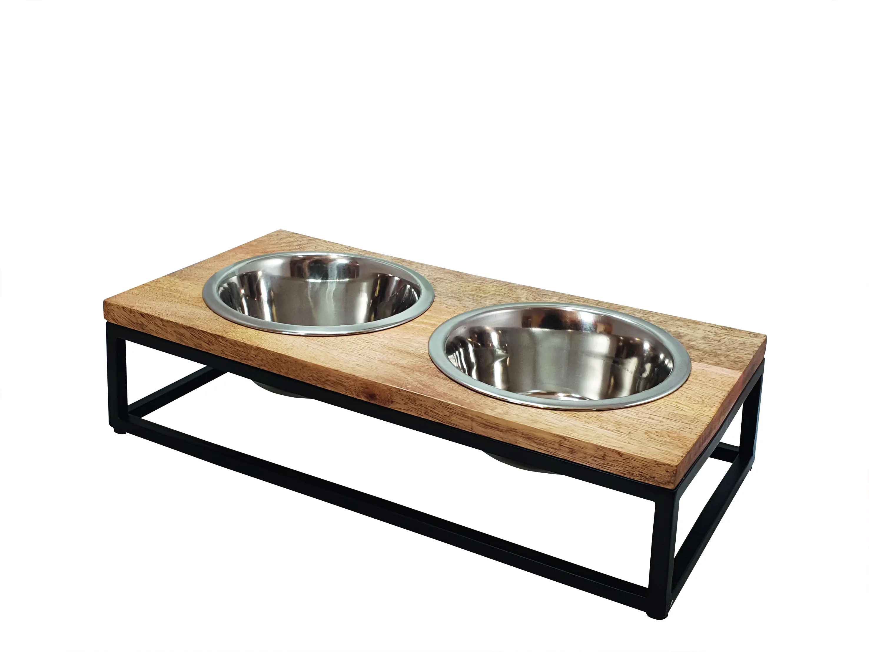 Nobby Hundenapf mit Ständer Elegant Diner 48 x 22 cm Holz/Metall