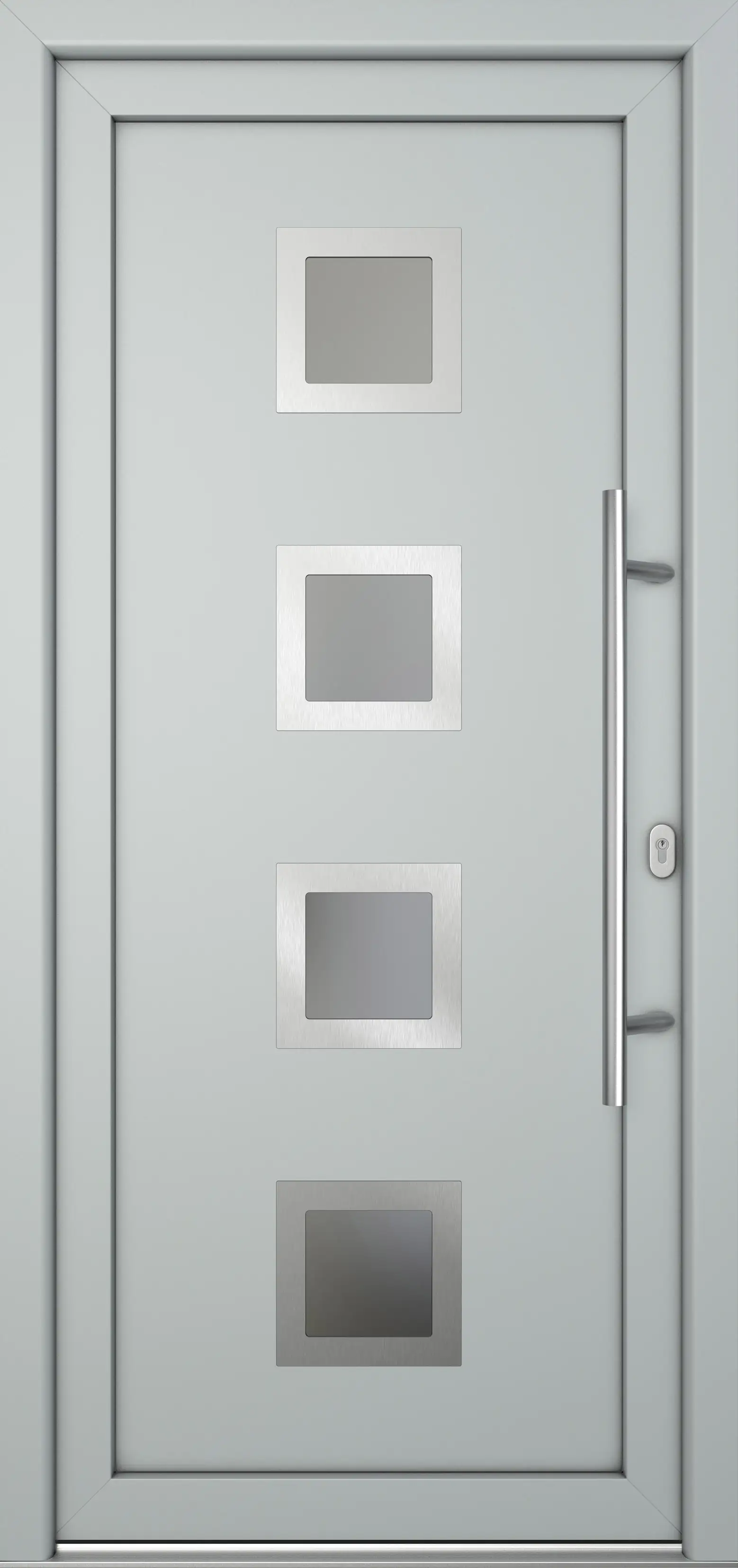 Meeth Haustür Signum Pro PVC Modell 84 88 x 208 cm DIN Rechts weiß/lichtgrau