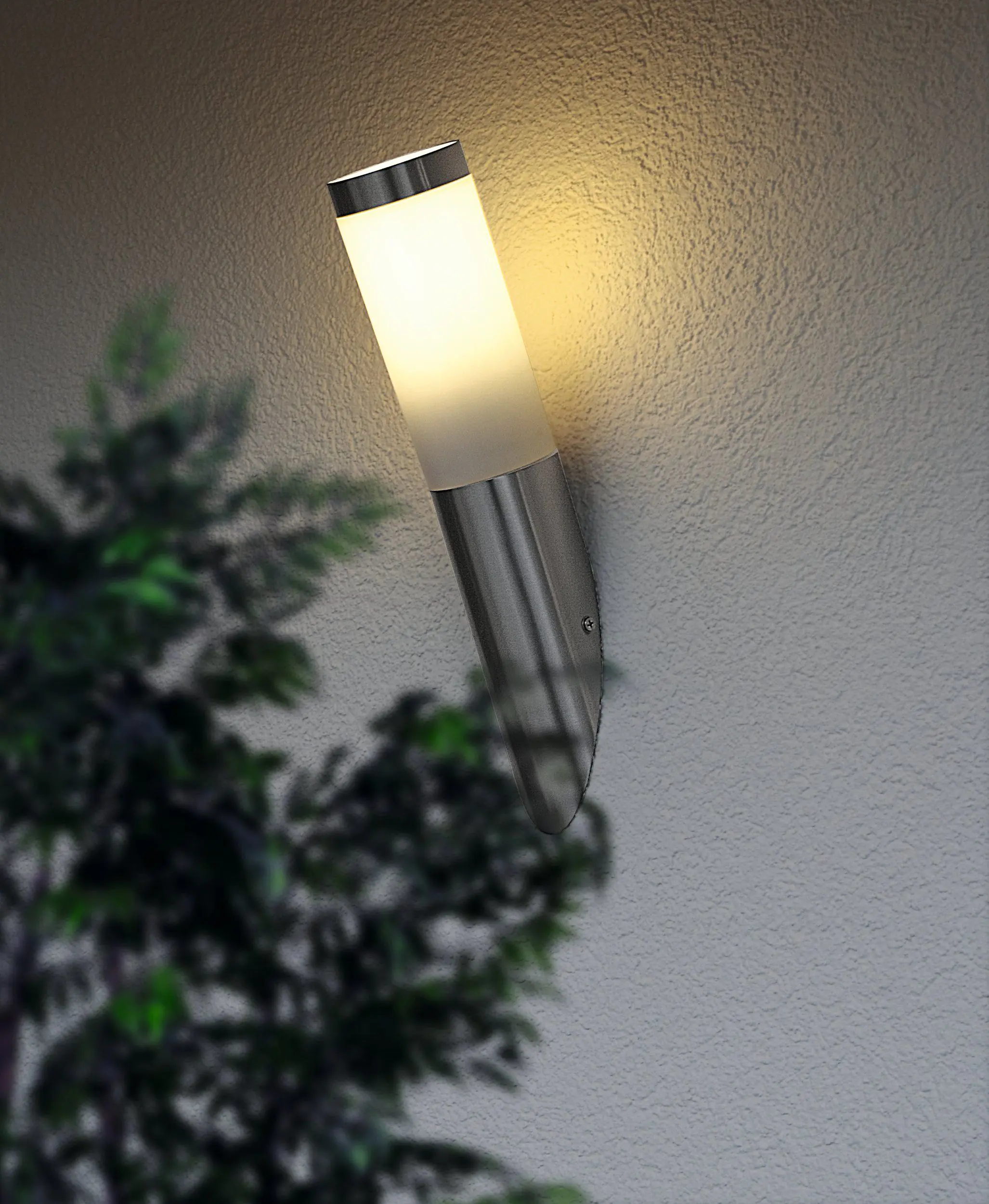 Eglo Außen-Wandleuchte Helsinki edelstahl 39 x 7,5 cm E27