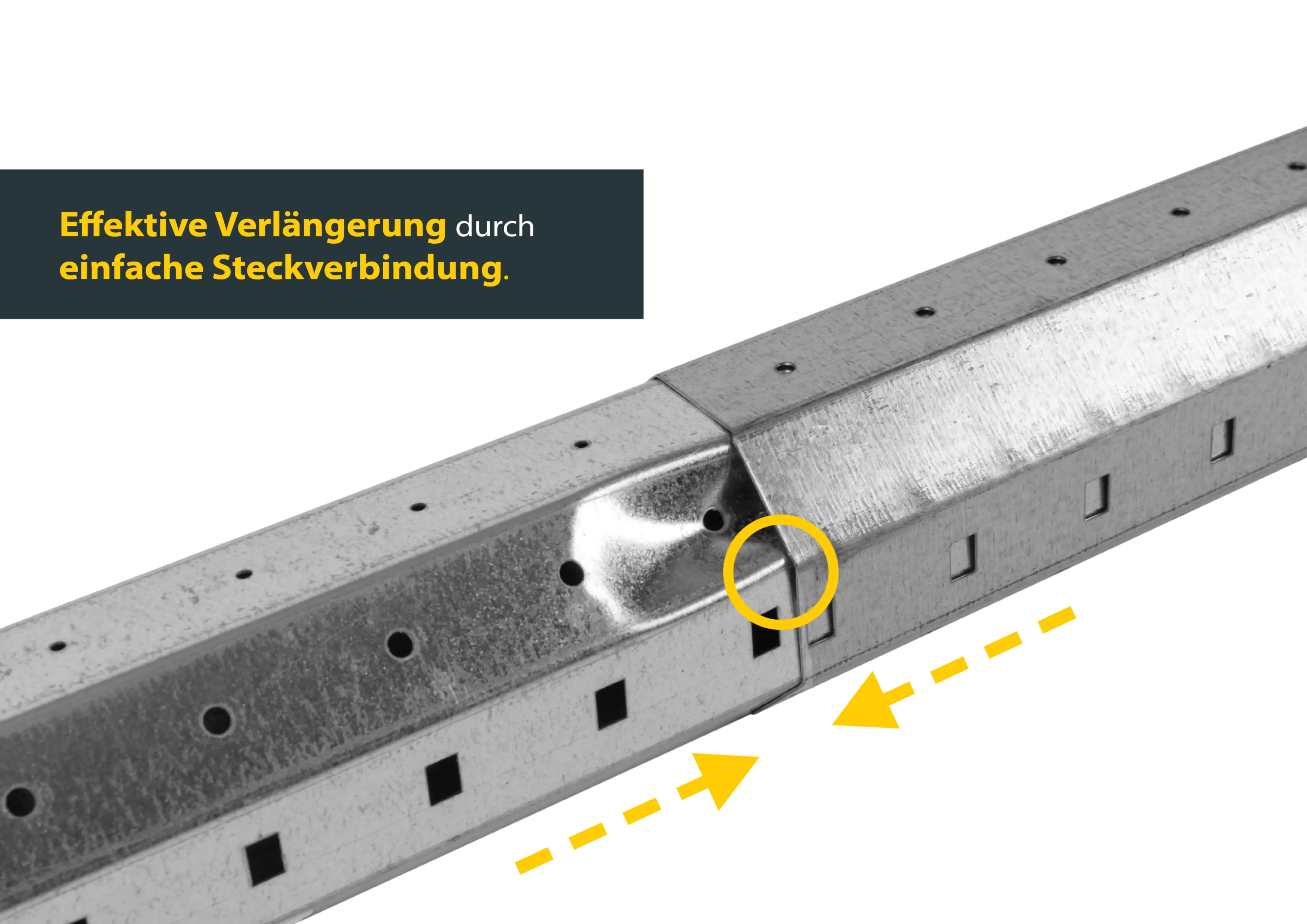 Schellenberg Rolladenwellen-Verlängerung Mini, 100 cm