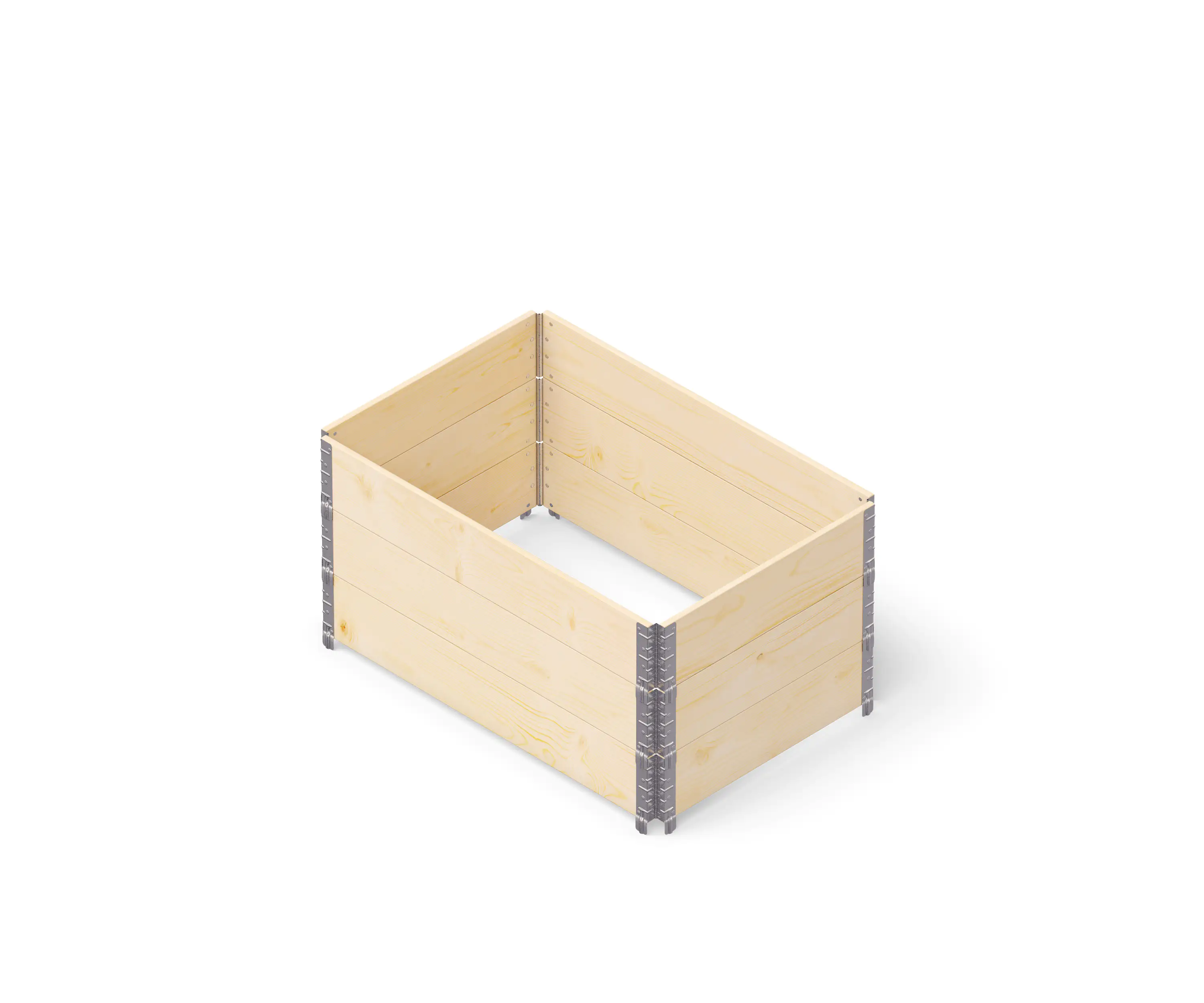 Upyard Palettenrahmen Hochbeet 3er-Set  80 x 60 cm