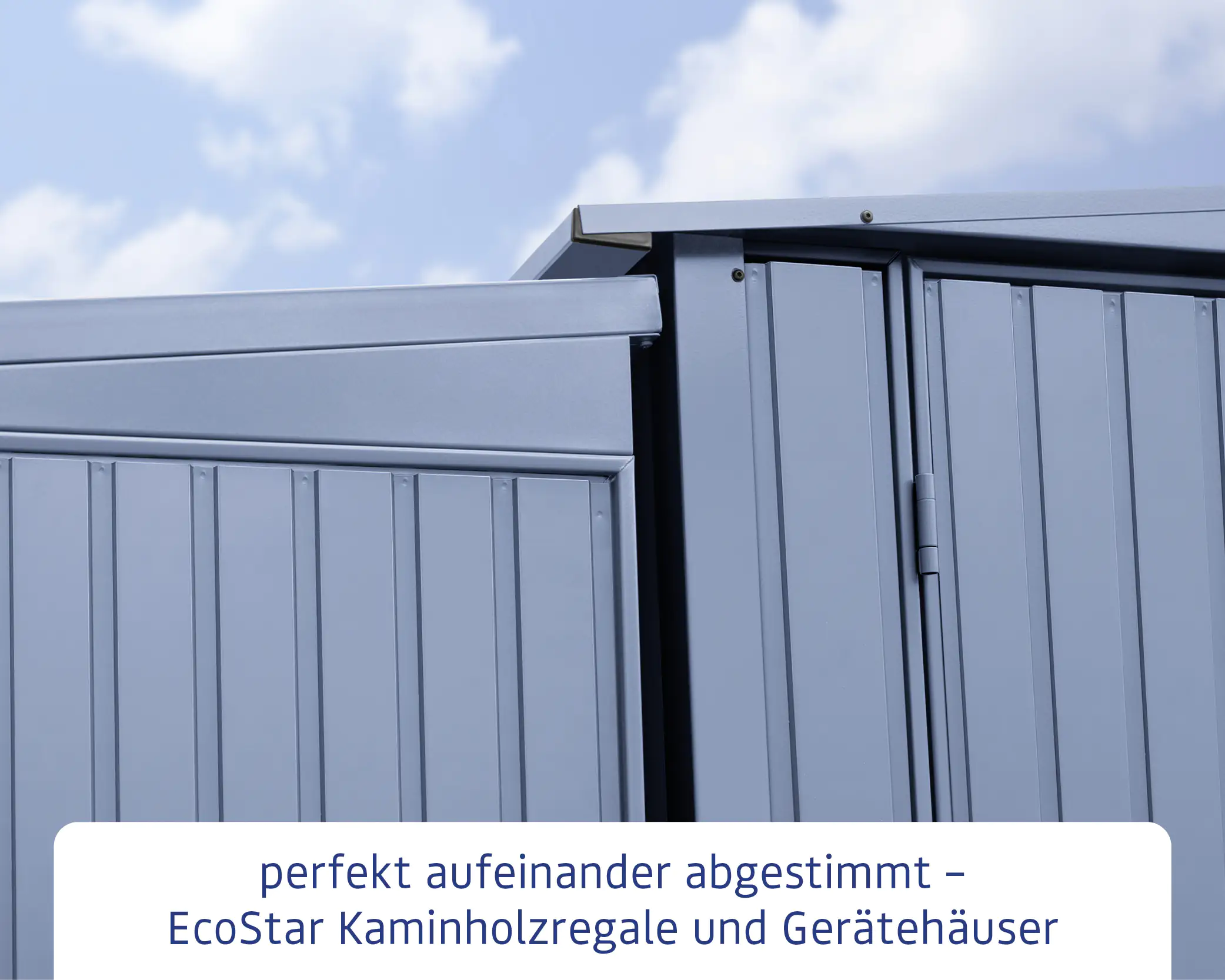 Ecostar Kaminholzregal Trend-V Typ 1, anthrazitgrau, mit Verstrebung