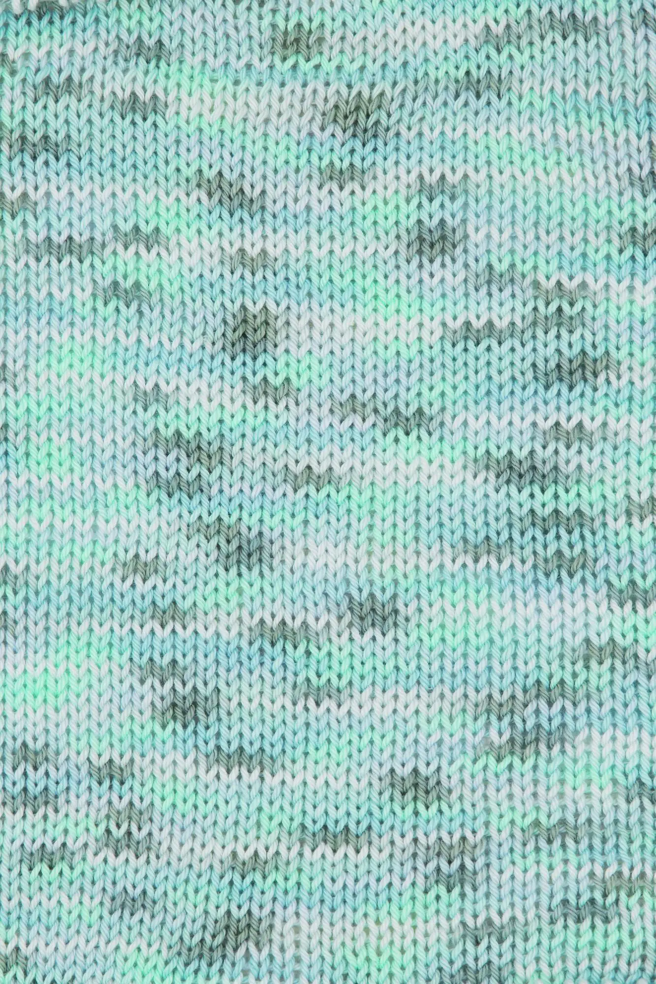 Gründl Wolle Cotton Quick print 50 g mint-blau-weiß-grau-mix color
