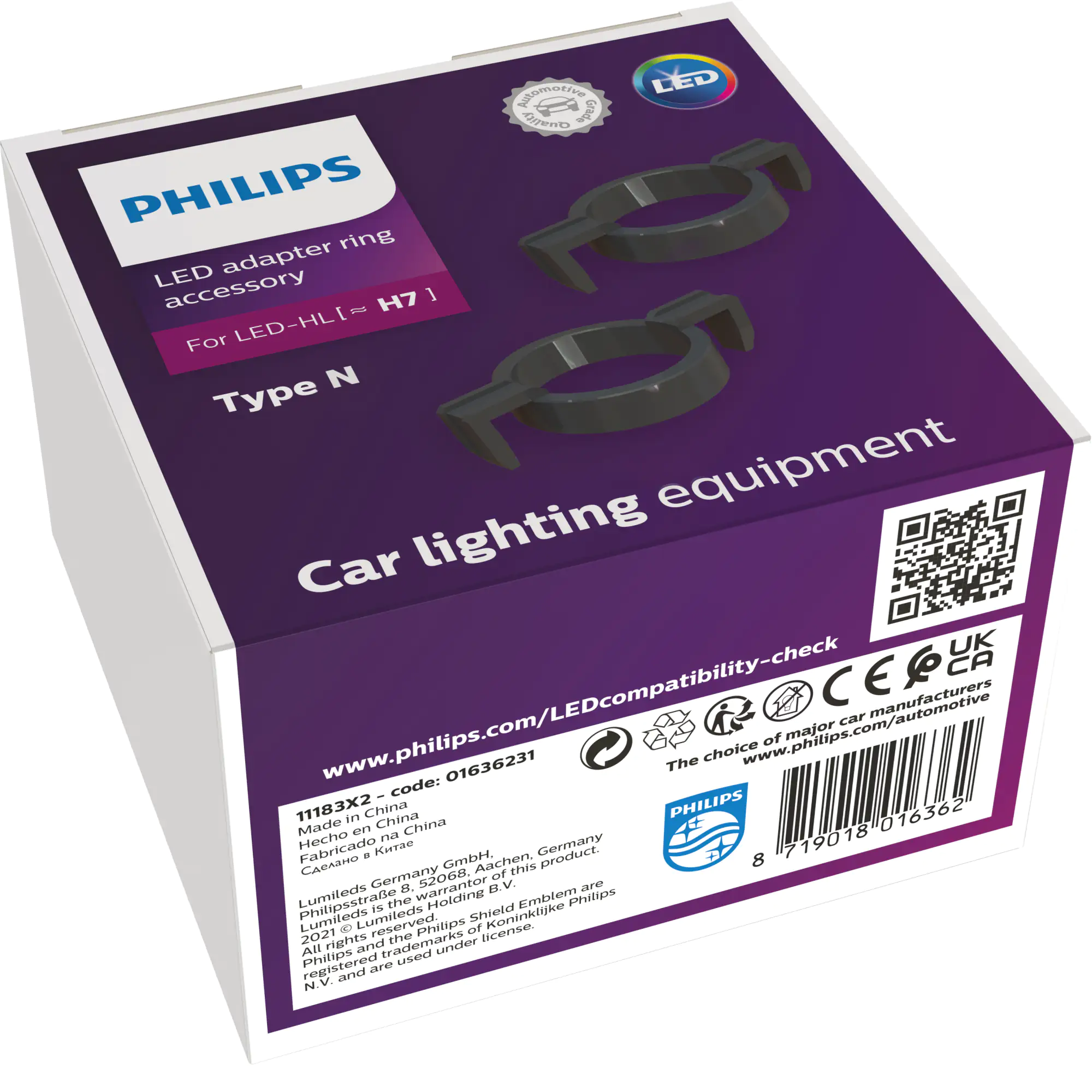 Philips Adapter-Ring H7-LED Typ N 2 Stück
