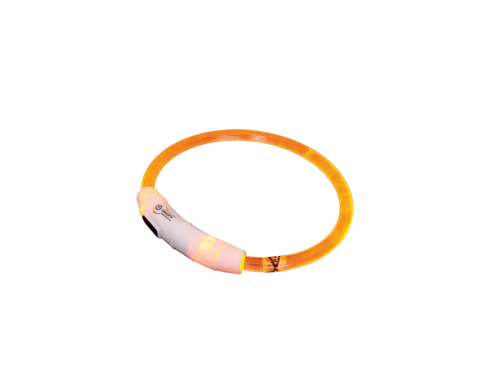 Nobby LED Leuchthalsband Visible S transparent orange