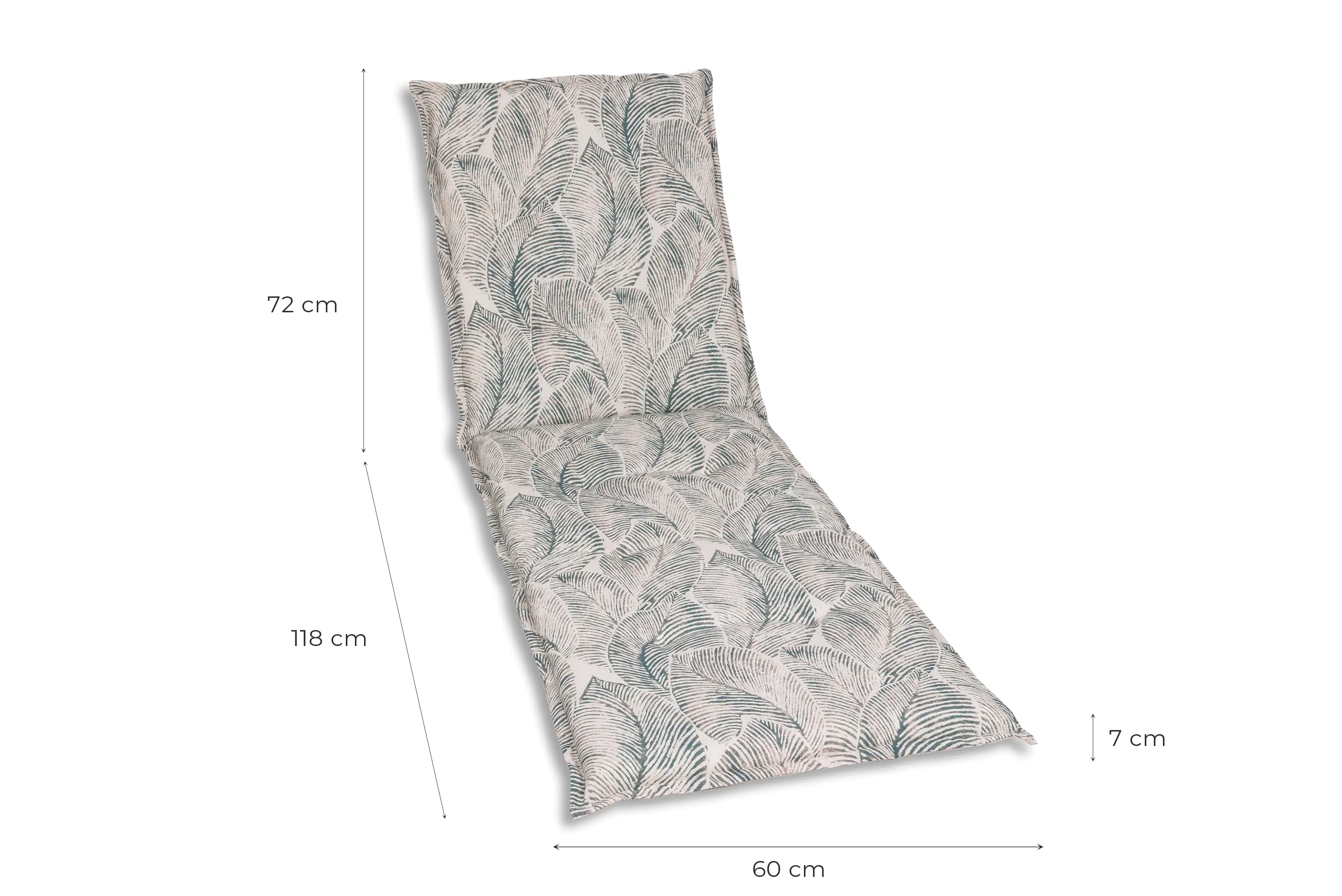 GO-DE Liegenauflage beige 60 x 190 x 7 cm