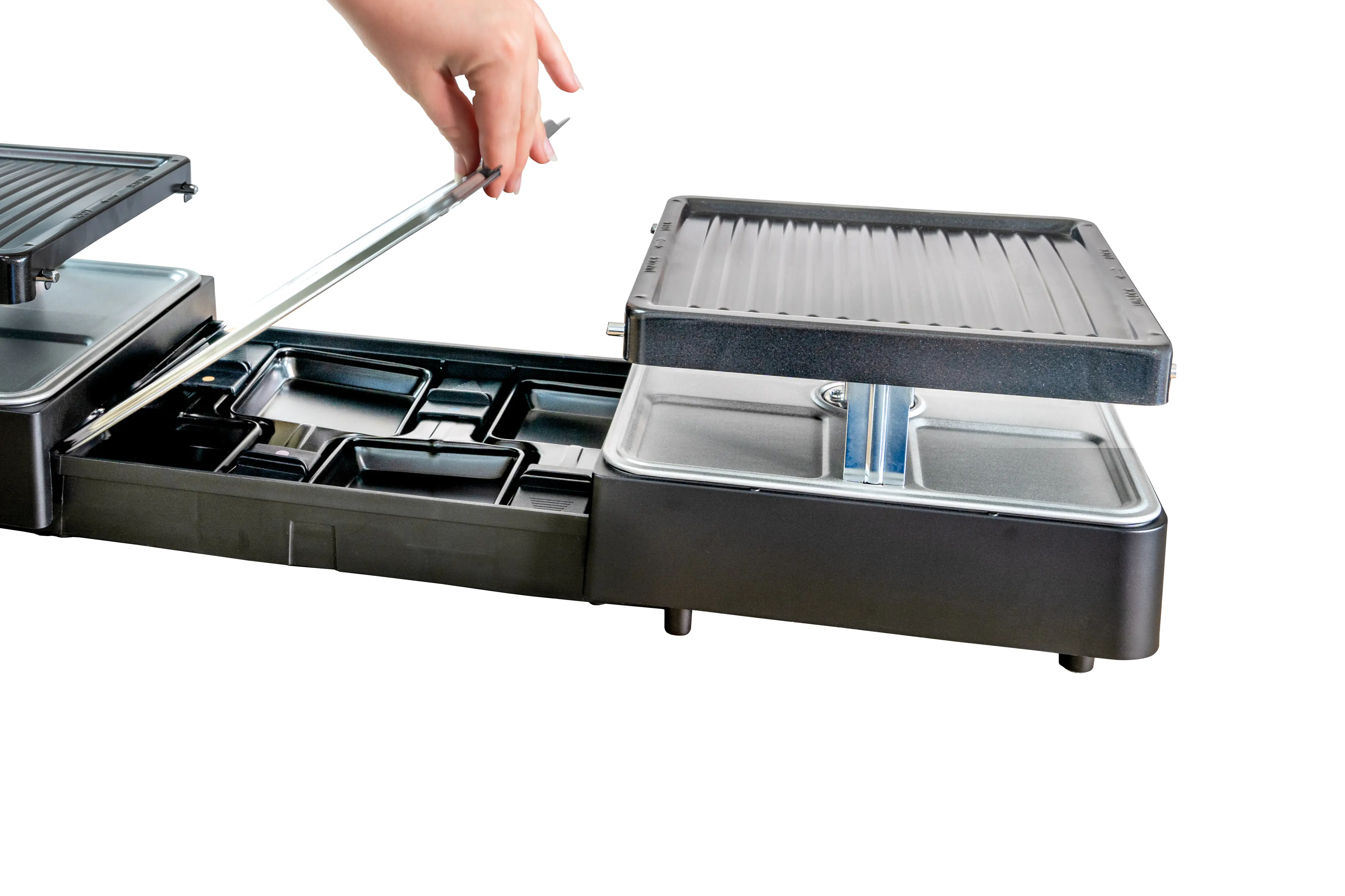 Unold Raclette Extendable für 8 Personen schwarz 1.300 Watt