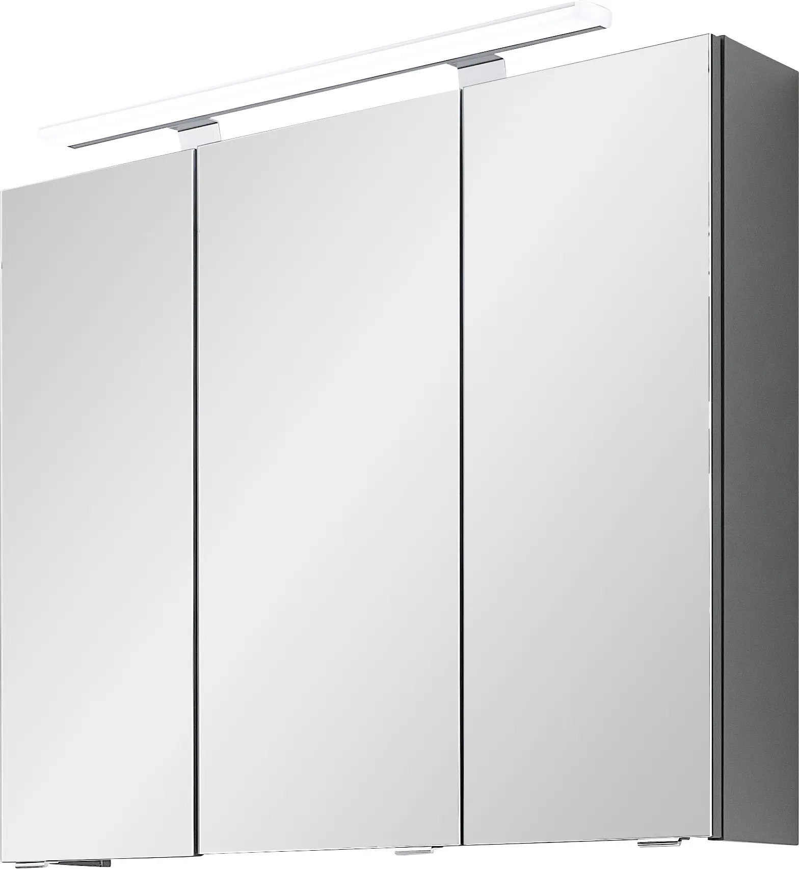 Primaster Spiegelschrank Düsseldorf mit Beleuchtung grau 80 x 70 cm