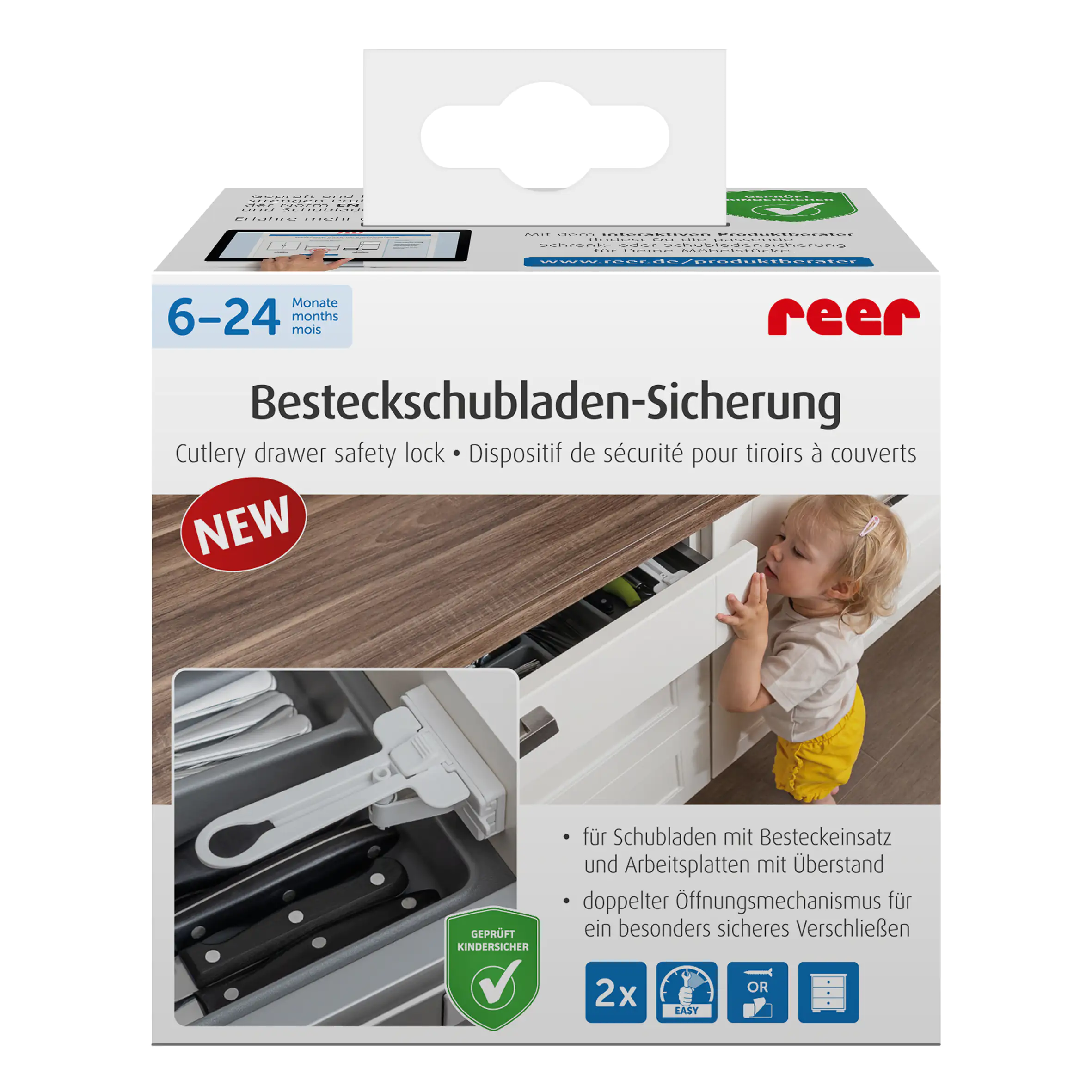 Reer Besteckschubladen-Sicherung 2 Stück