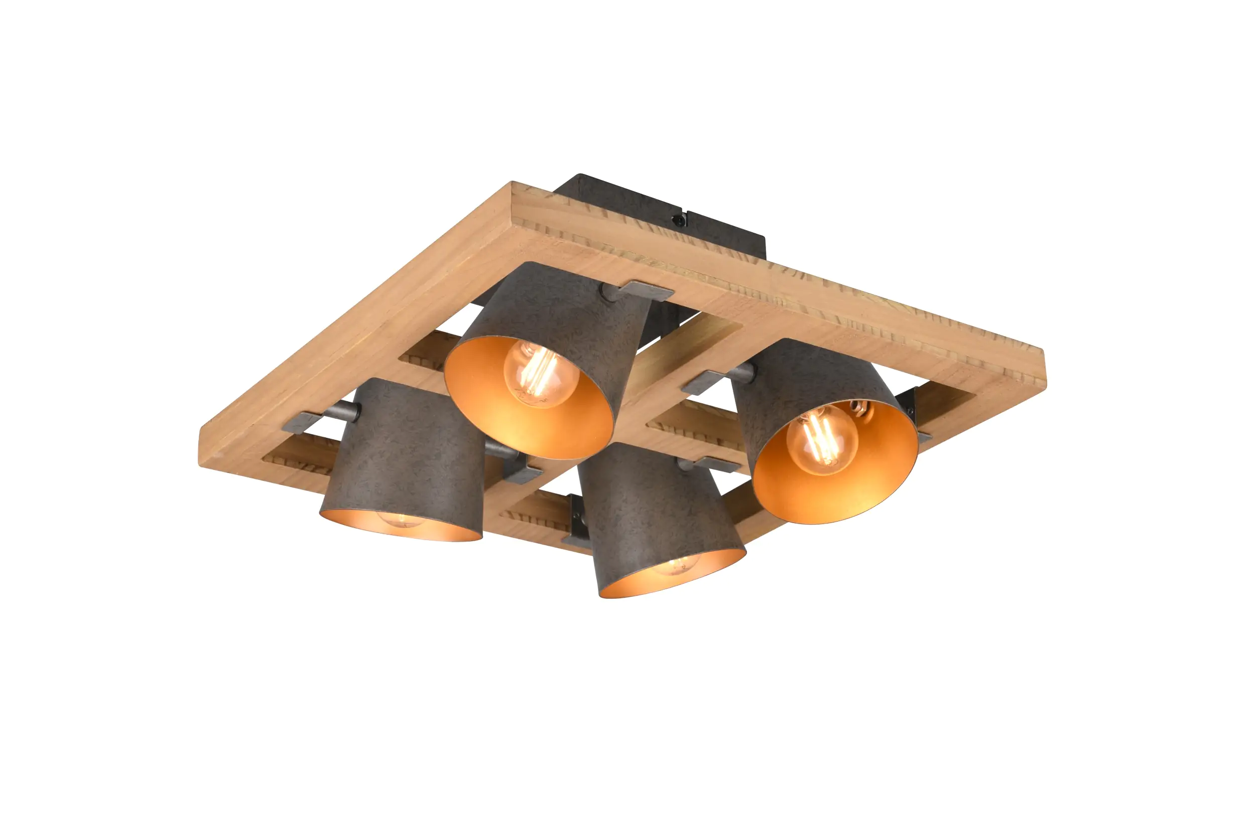 Trio 4er Deckenleuchte Bell nickel antik