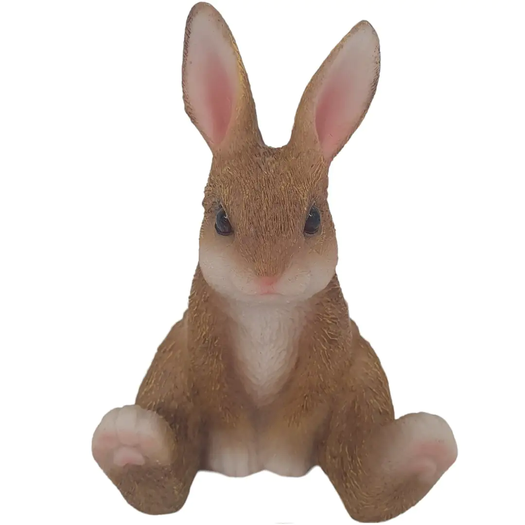 Dekofigur Hase sitzend 10 x 7 x 7 cm braun weiß