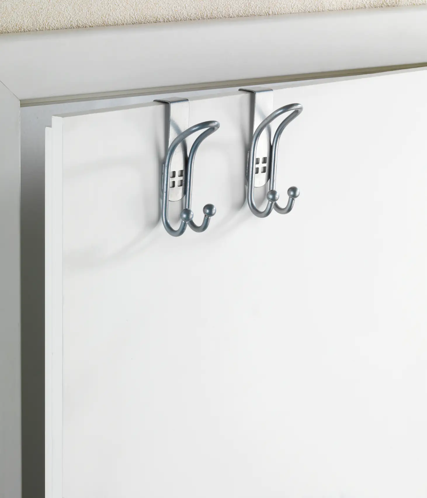 Wenko Türhaken Lochdesign Stahl, silber, 2er-Set