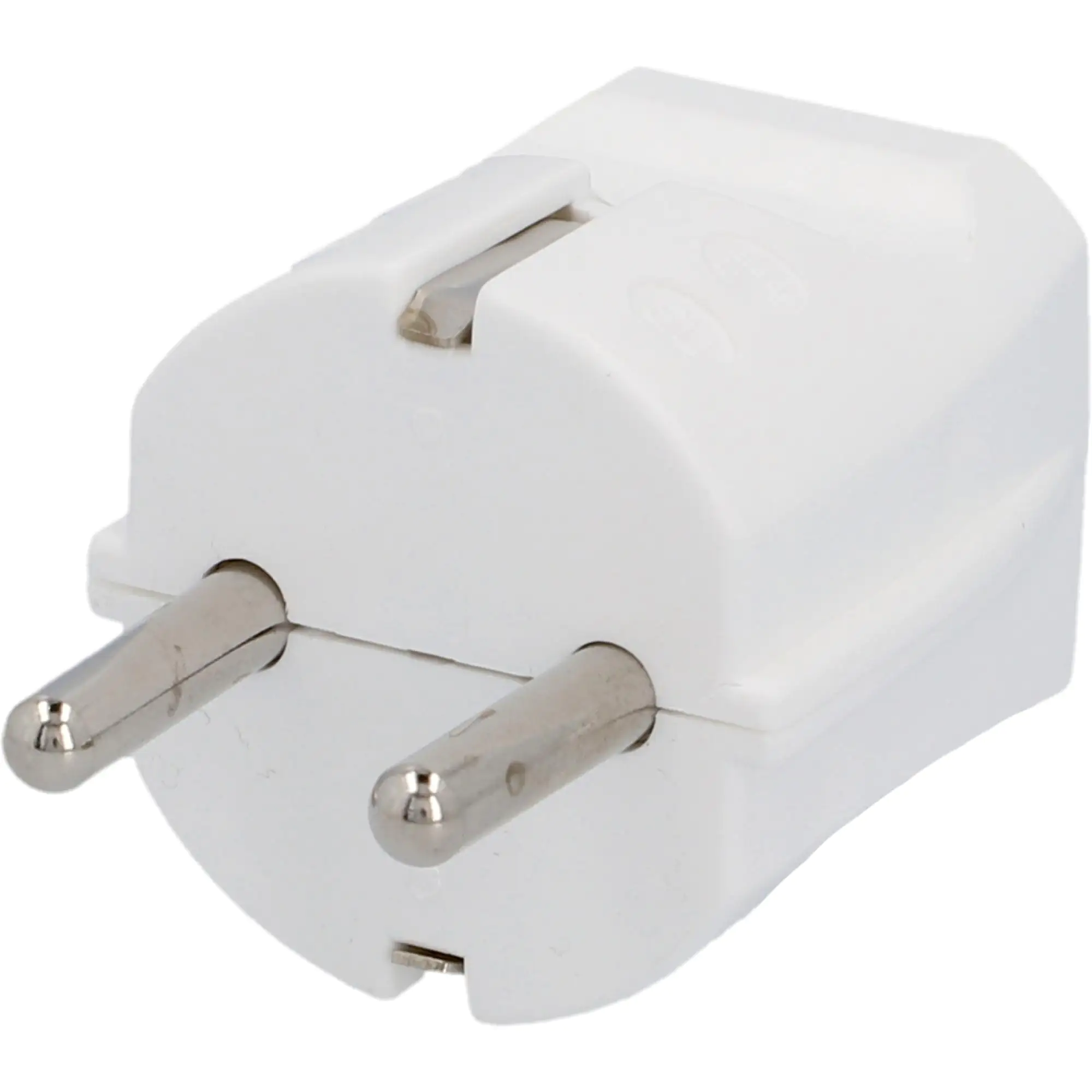 Schutzkontakt-Stecker ohne Knickschutz weiß