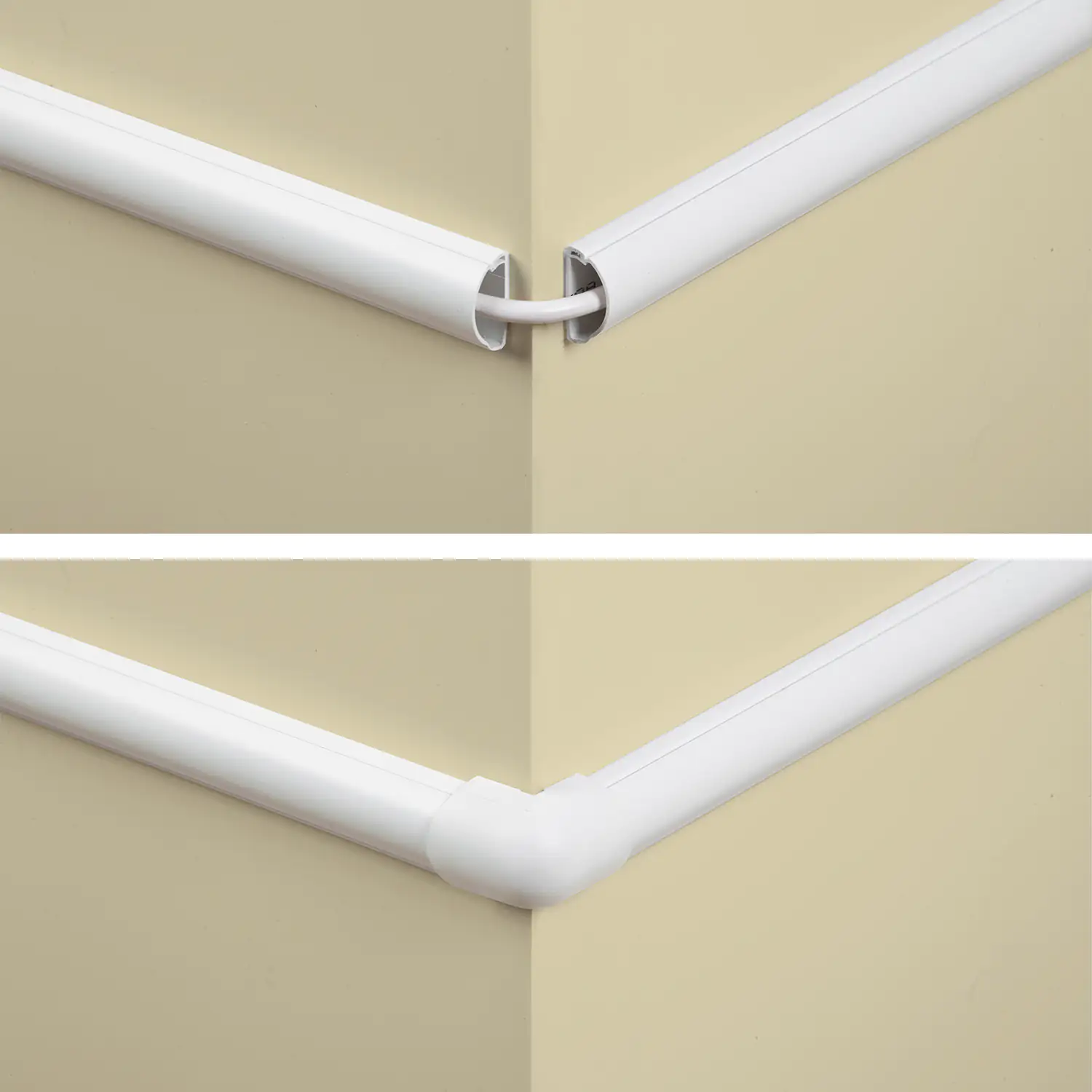 Unitec Design Kabelkanalset 30 x 15 mm Set (3x 1m) 10 teilig, weiß