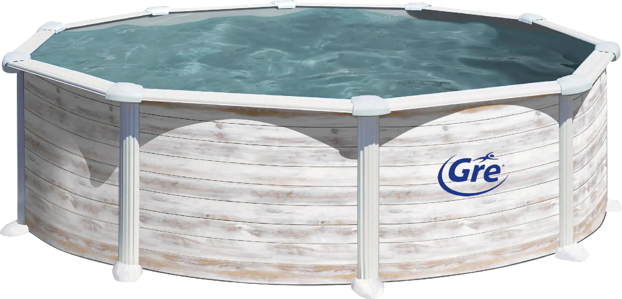 Gre Stahlwandpool rund mit Nordicoptik Ø 350 x 132 cm