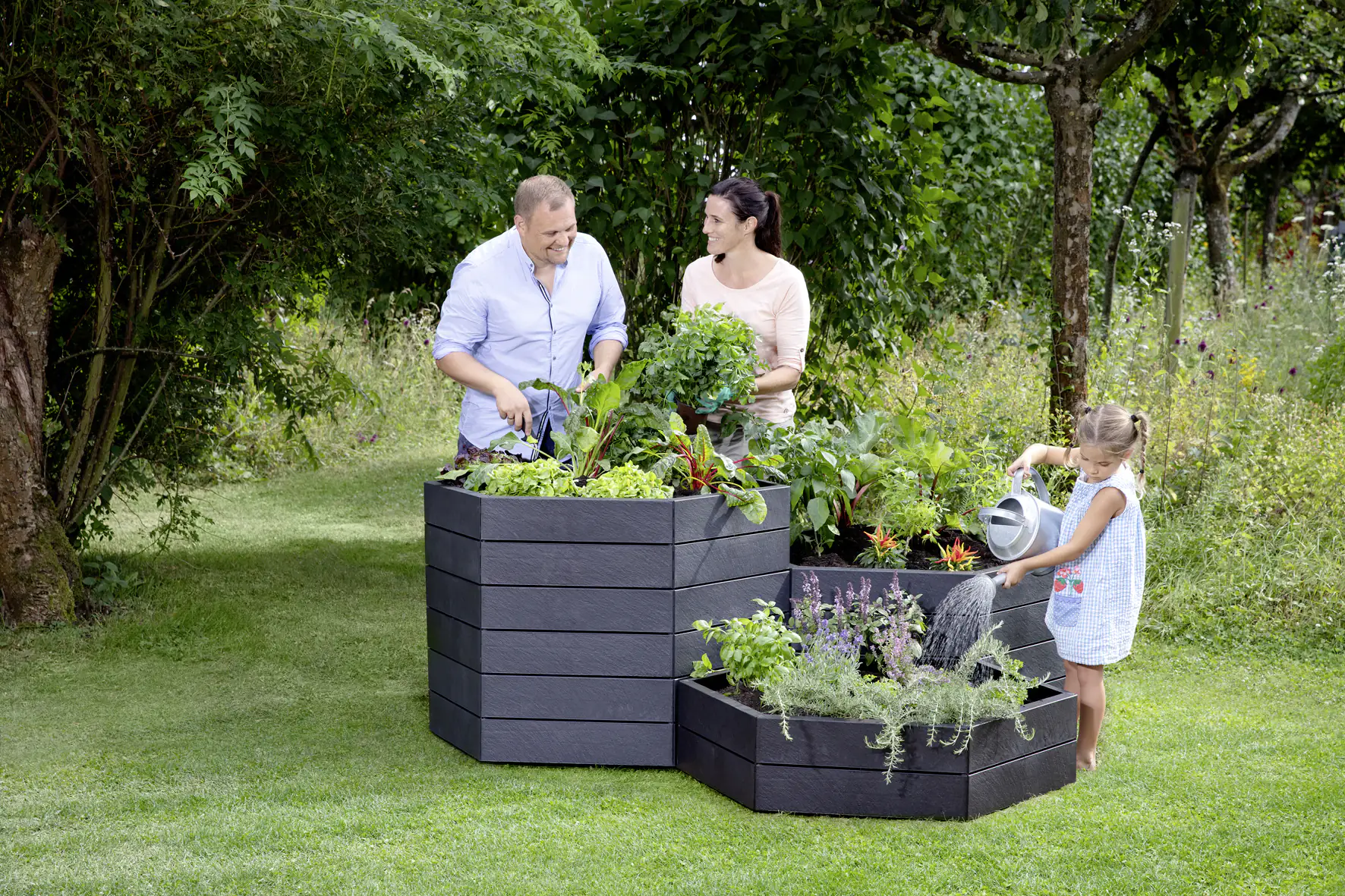 Garantia Hochbeet Ergo Vario 1, stone, Flora Wassersystem