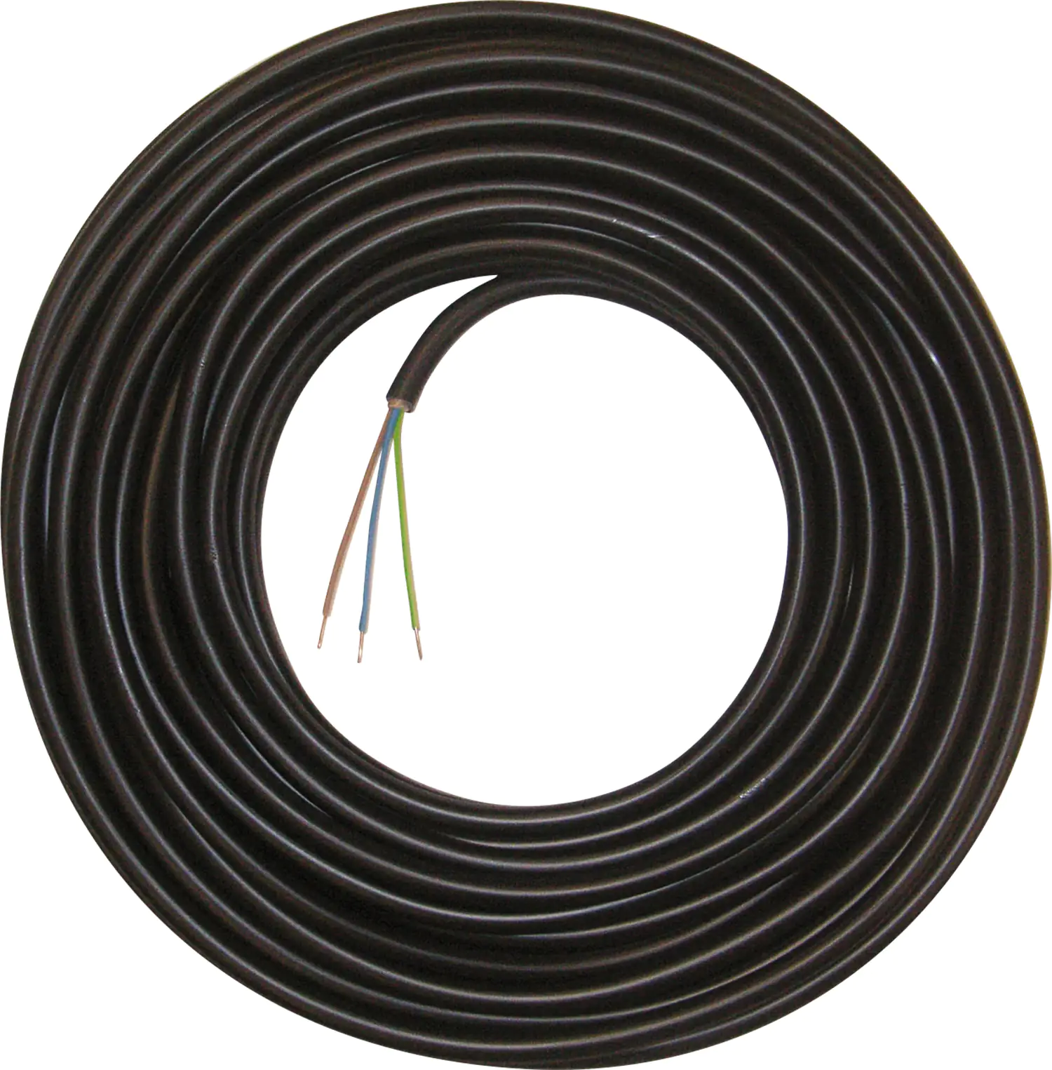 Erdkabel NYY-J 3 x 1,5 - 50 Meter, schwarz
