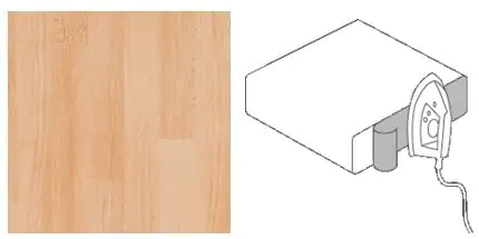 Getalit Umleimer Buche-geplankt 65 cm mit Schmelzkleber, 2-teilig