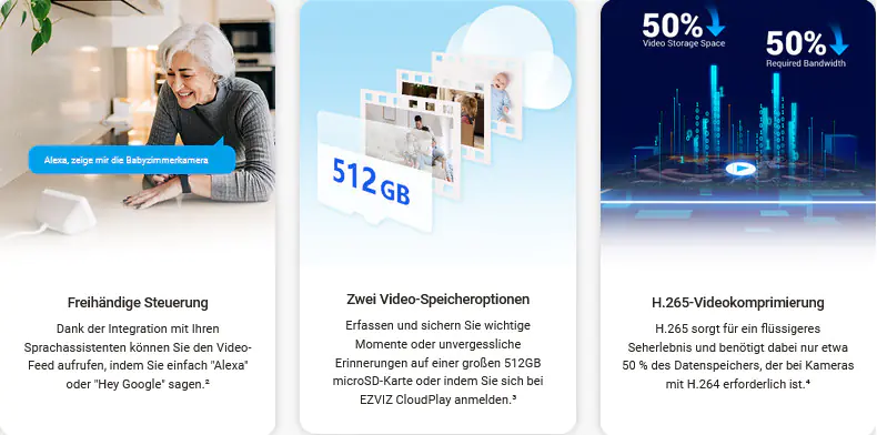 Ezviz WLAN Indoor Überwachungskamera H7c Dual