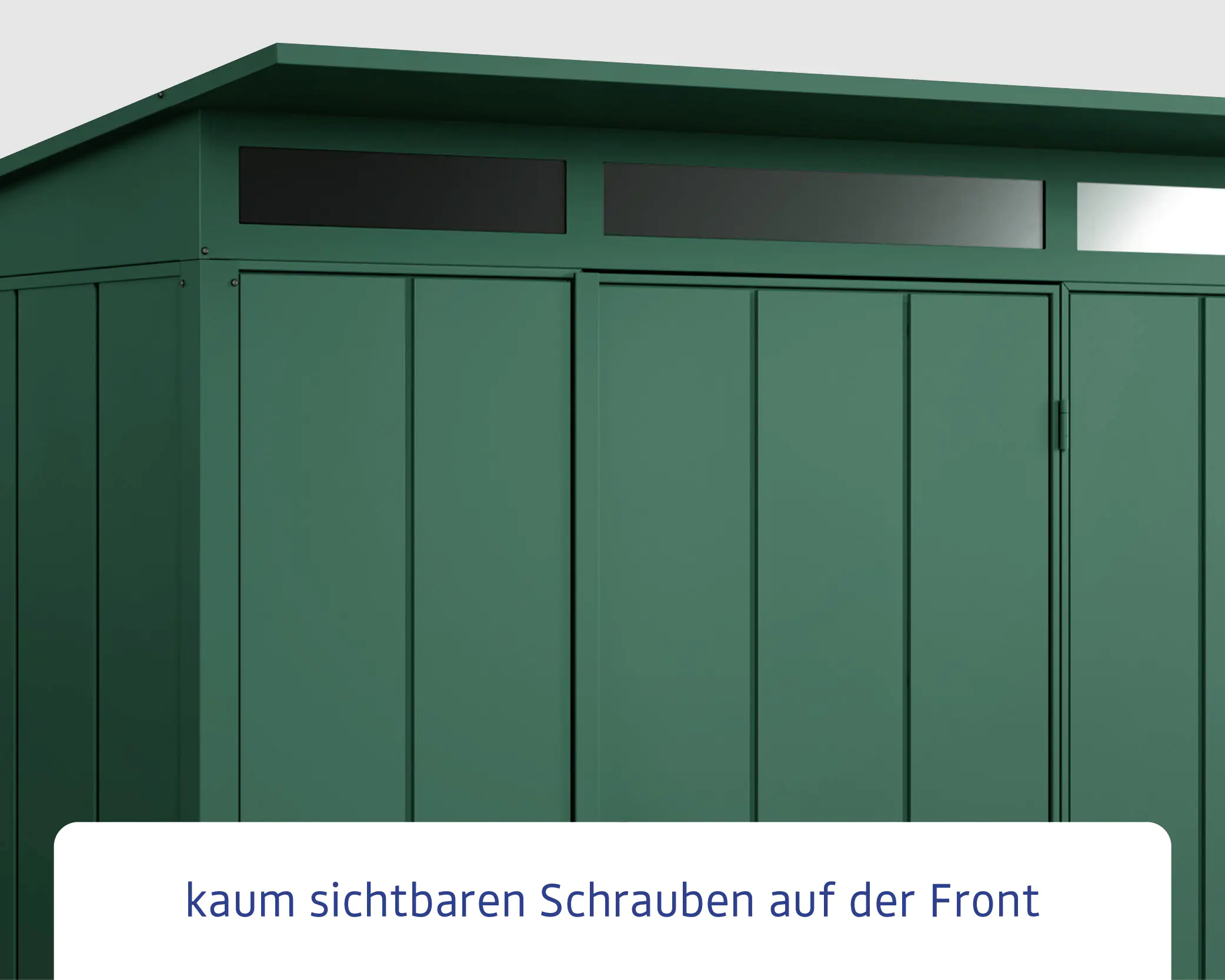 EcoStar Gerätehaus Elegant-P Typ 1 moosgrün 247,9 x 153 x 228,6 cm