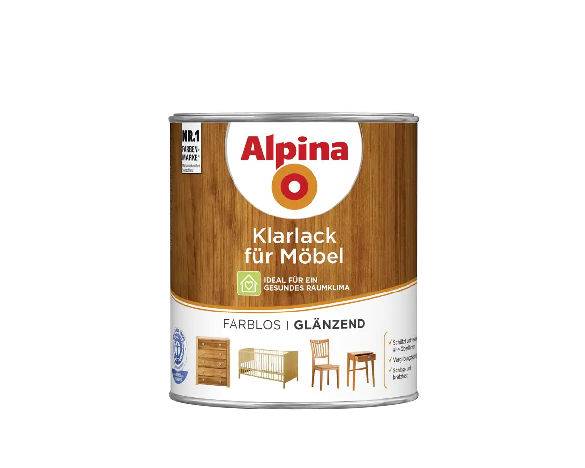 Alpina Klarlack für Möbel 750 ml farblos glänzend