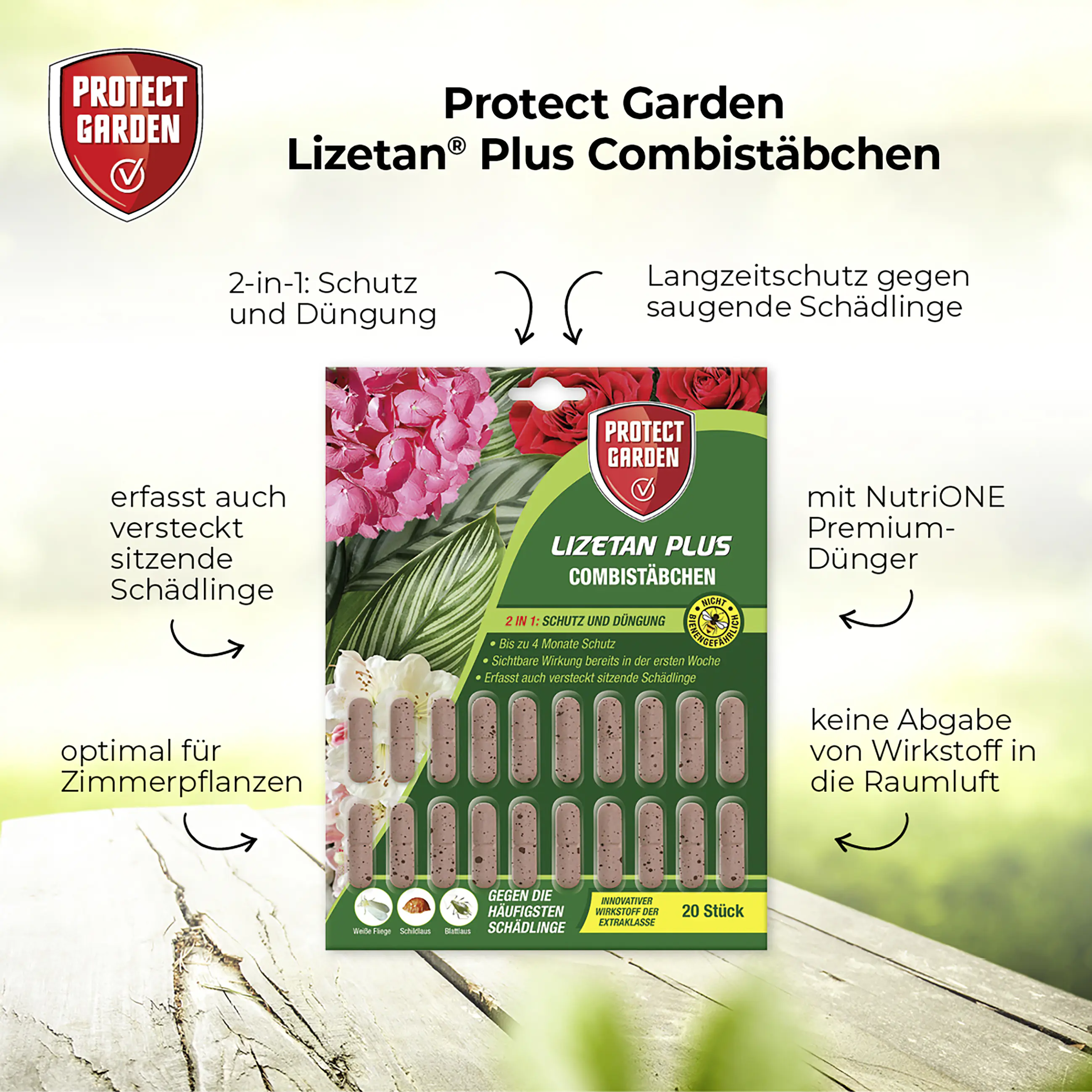 Protect Garden Lizetan Plus Combistäbchen 2 in 1 10 Stück