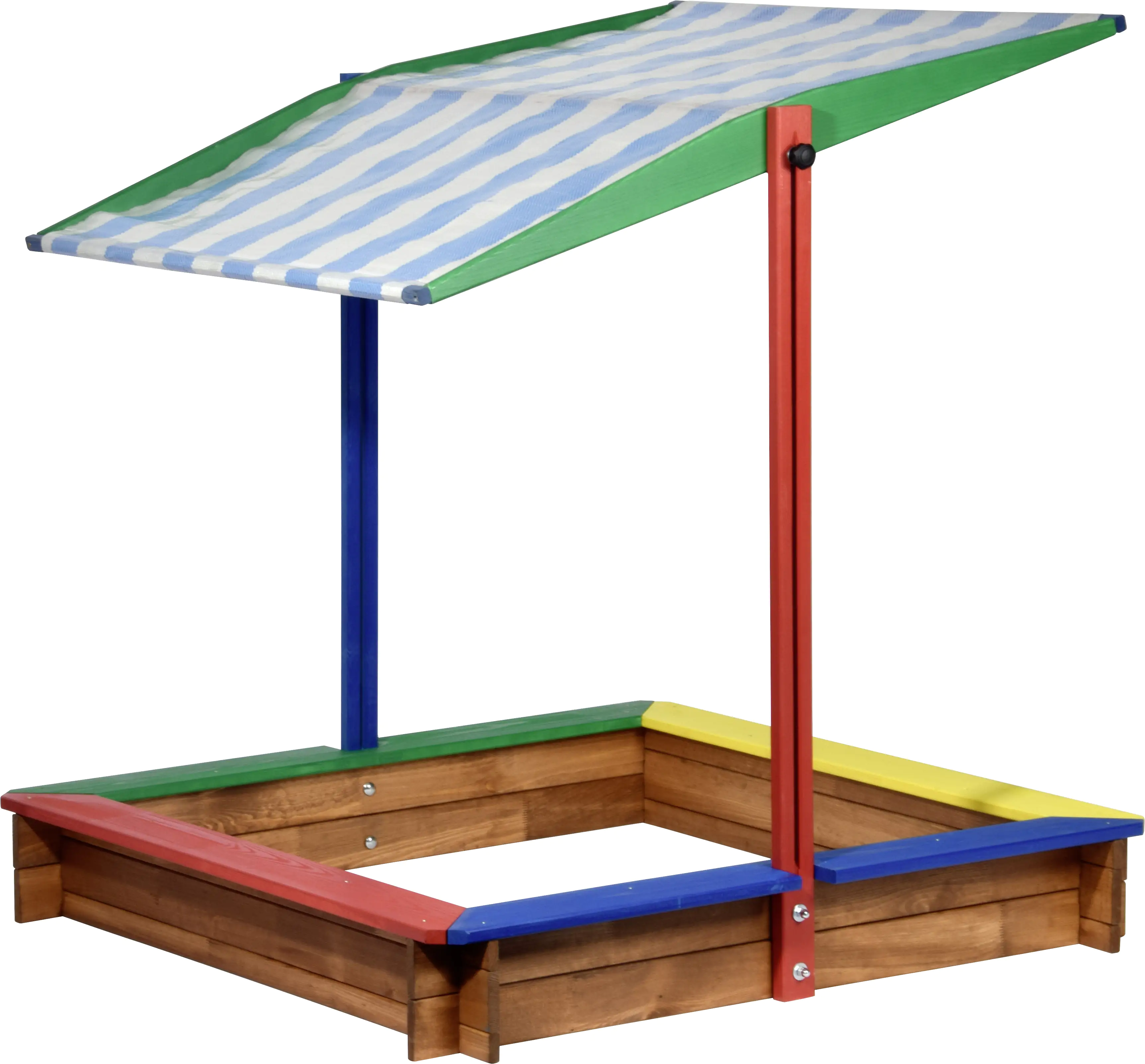 Dobar Sandkasten farbig mit Dach 120 x 120 x 120 cm