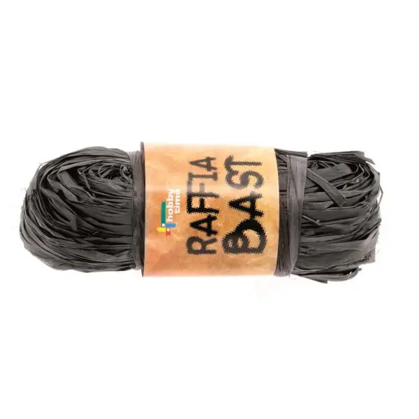 Glorex Raffia-Bast schwarz, 50 g
