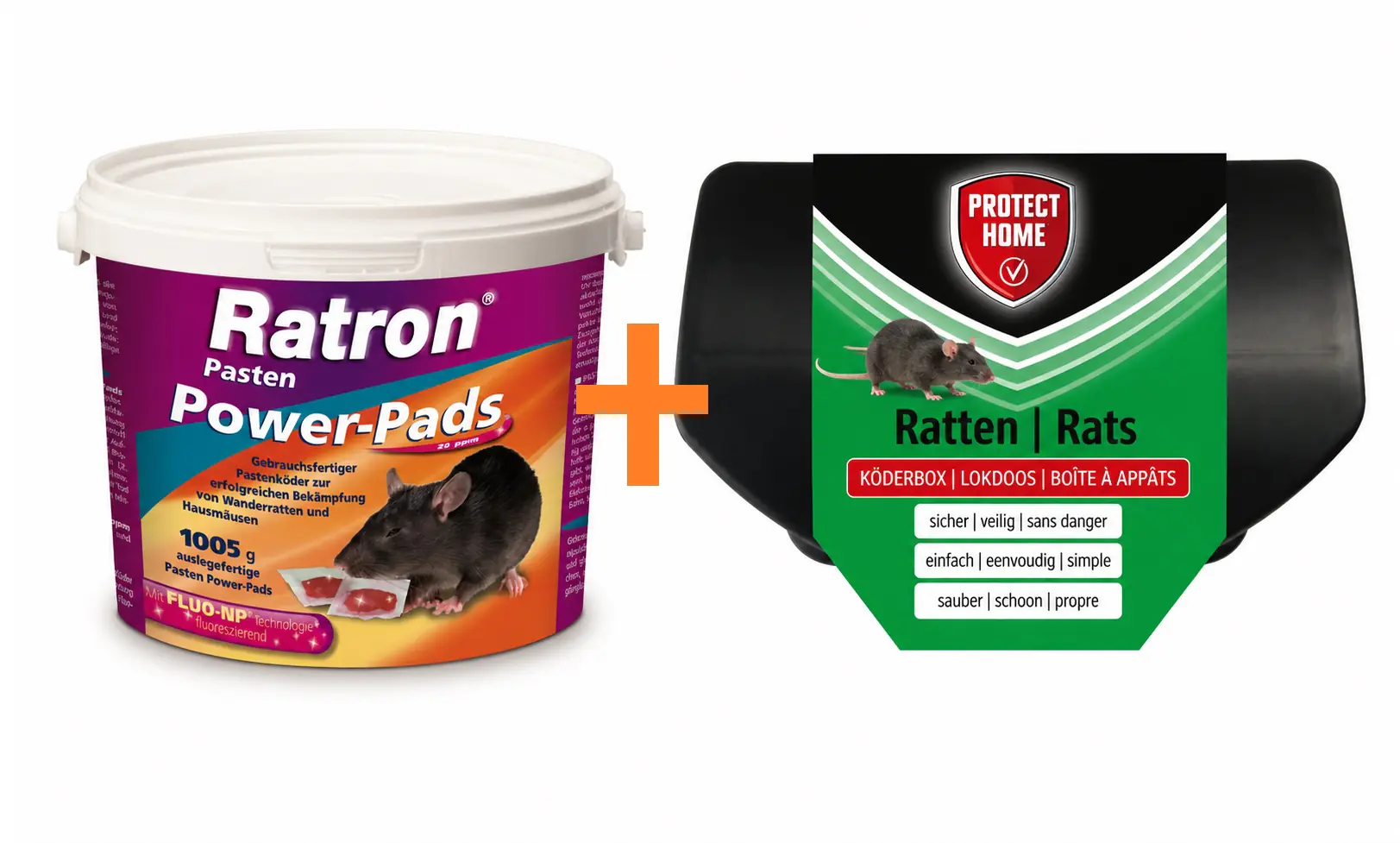Ratron Rattenköder Pasten Power-Pads 29 ppm, 1005 g inkl. Köderbox