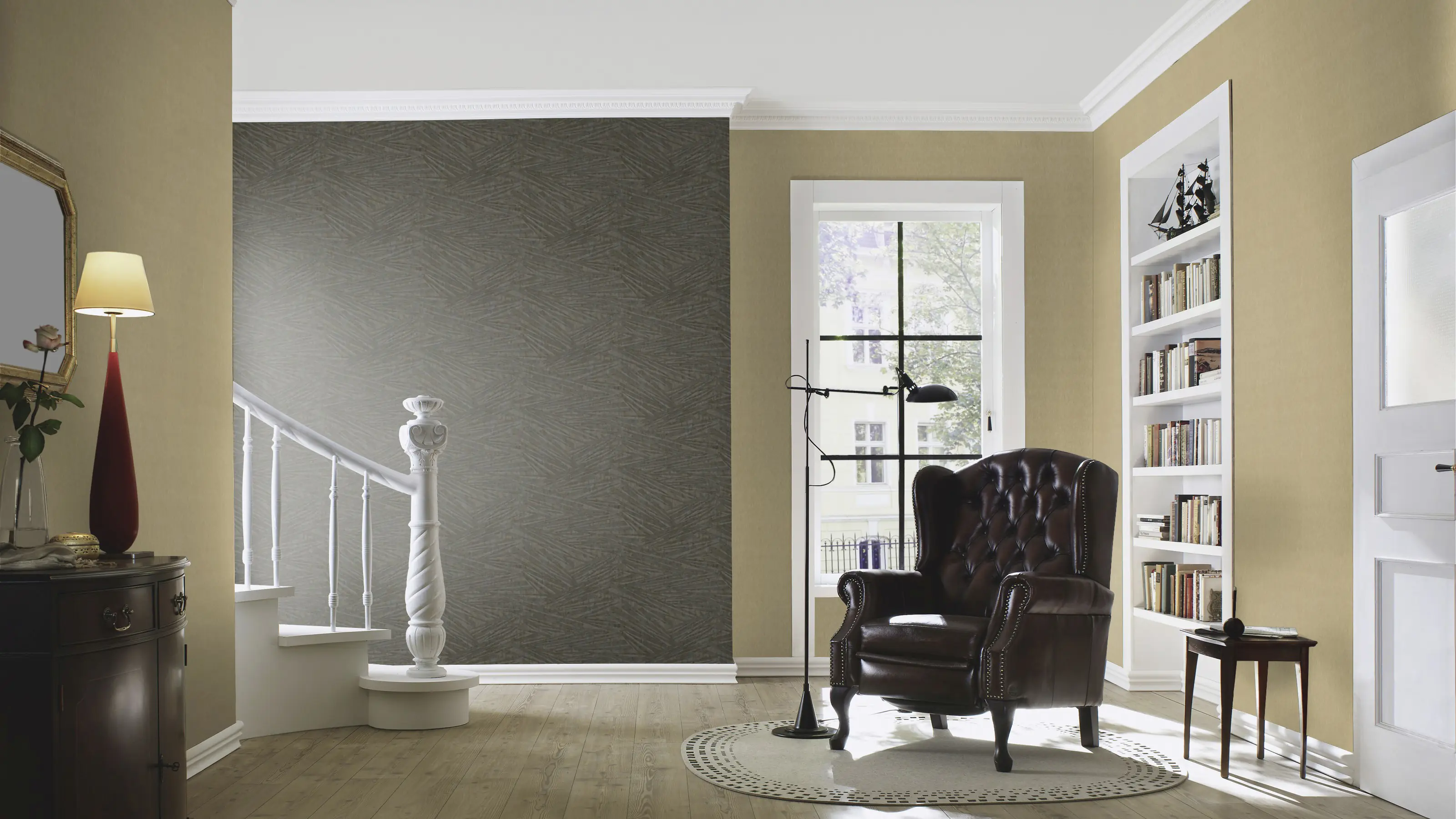 Rasch Vliestapete Uni Sky Lounge gold 10,05 x 0,53 m