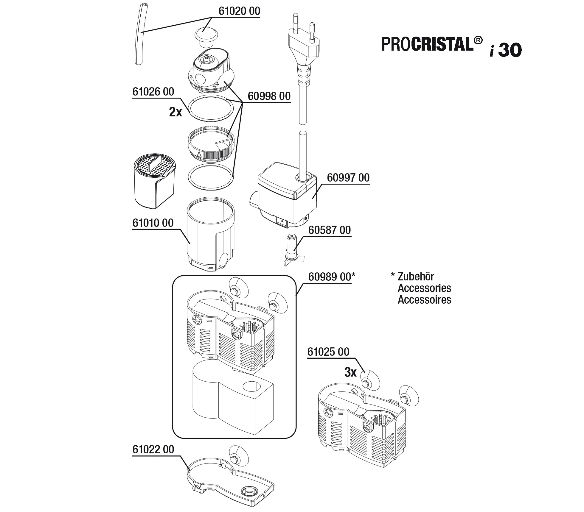 JBL ProCristal i30 Innenfilter für Aquarien von 10 bis 40 l