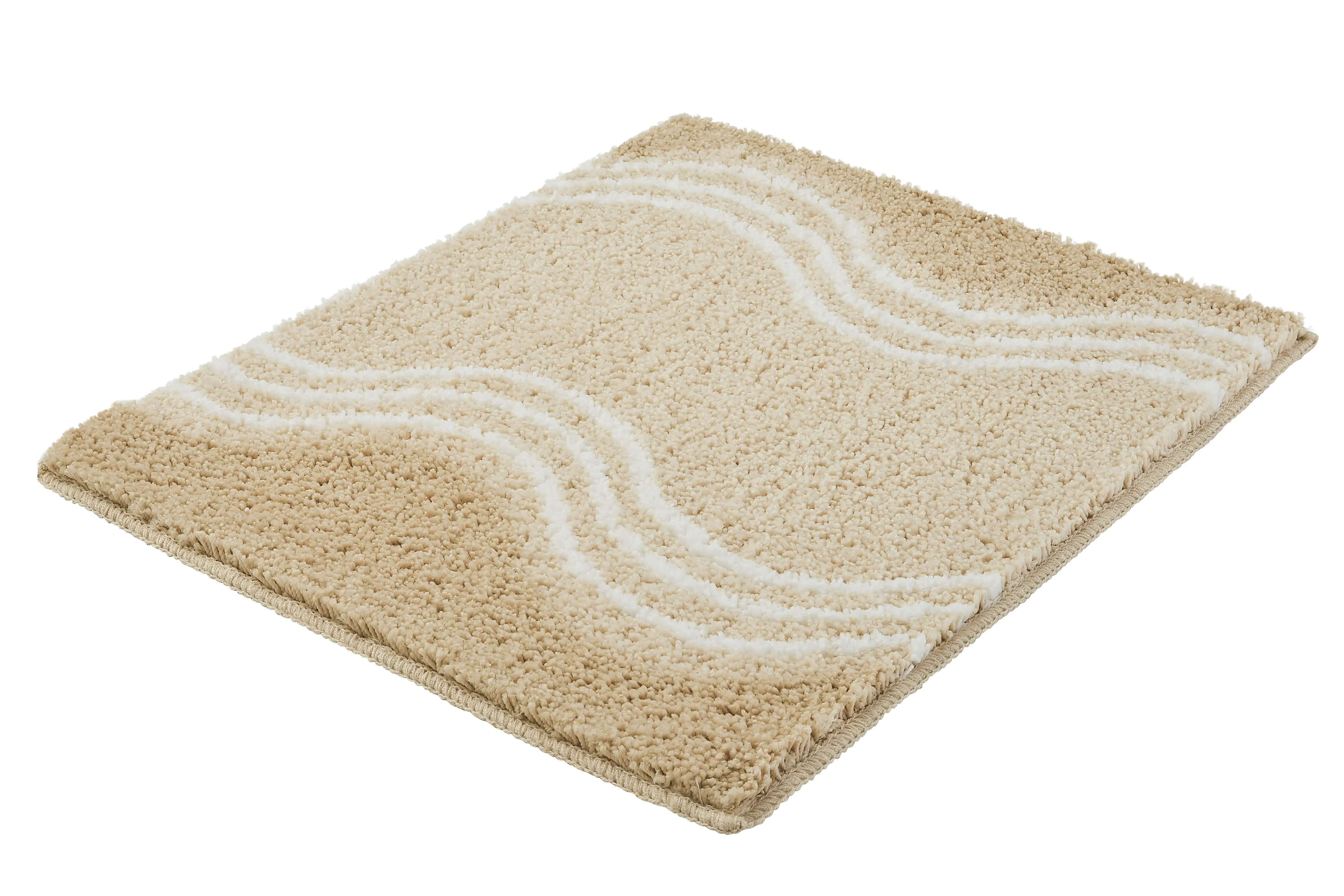 Kleine Wolke Badteppich Onda sandbeige 50 x 60 cm