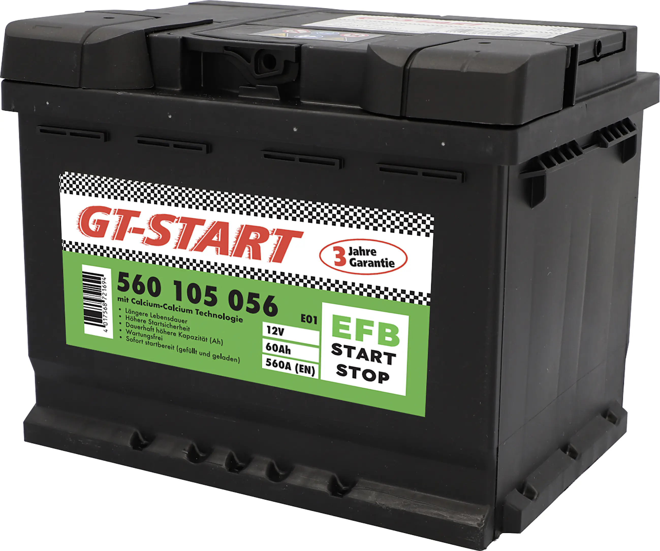 GT-Start Starterbatterie EFB 60Ah 560A 560 105 056