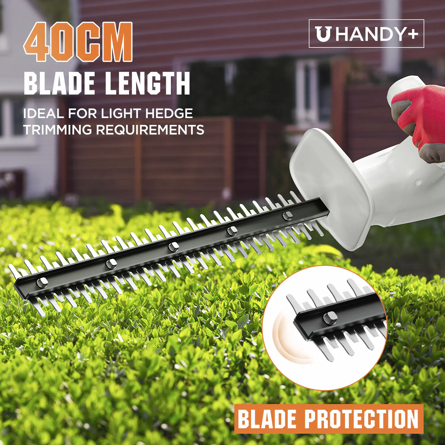 Litheli Akku-Heckenschere Handy+ U20 20V 40 cm Schnittlänge Inklusive 1 x SE-Akku 2,0 Ah
