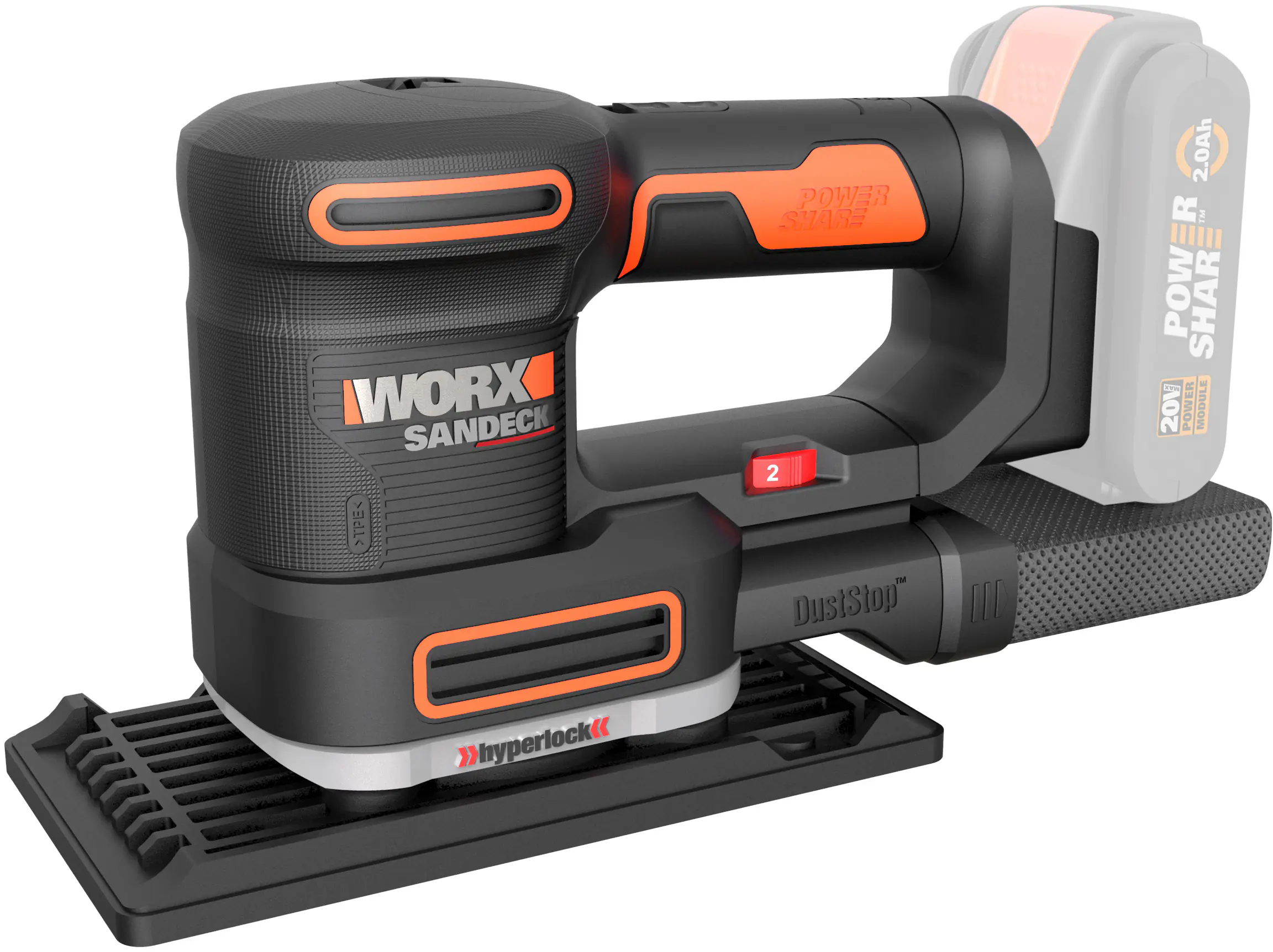 Worx Akku-Multischleifer Sonicrafter WX820.9 20 V ohne Akku & Ladegerät