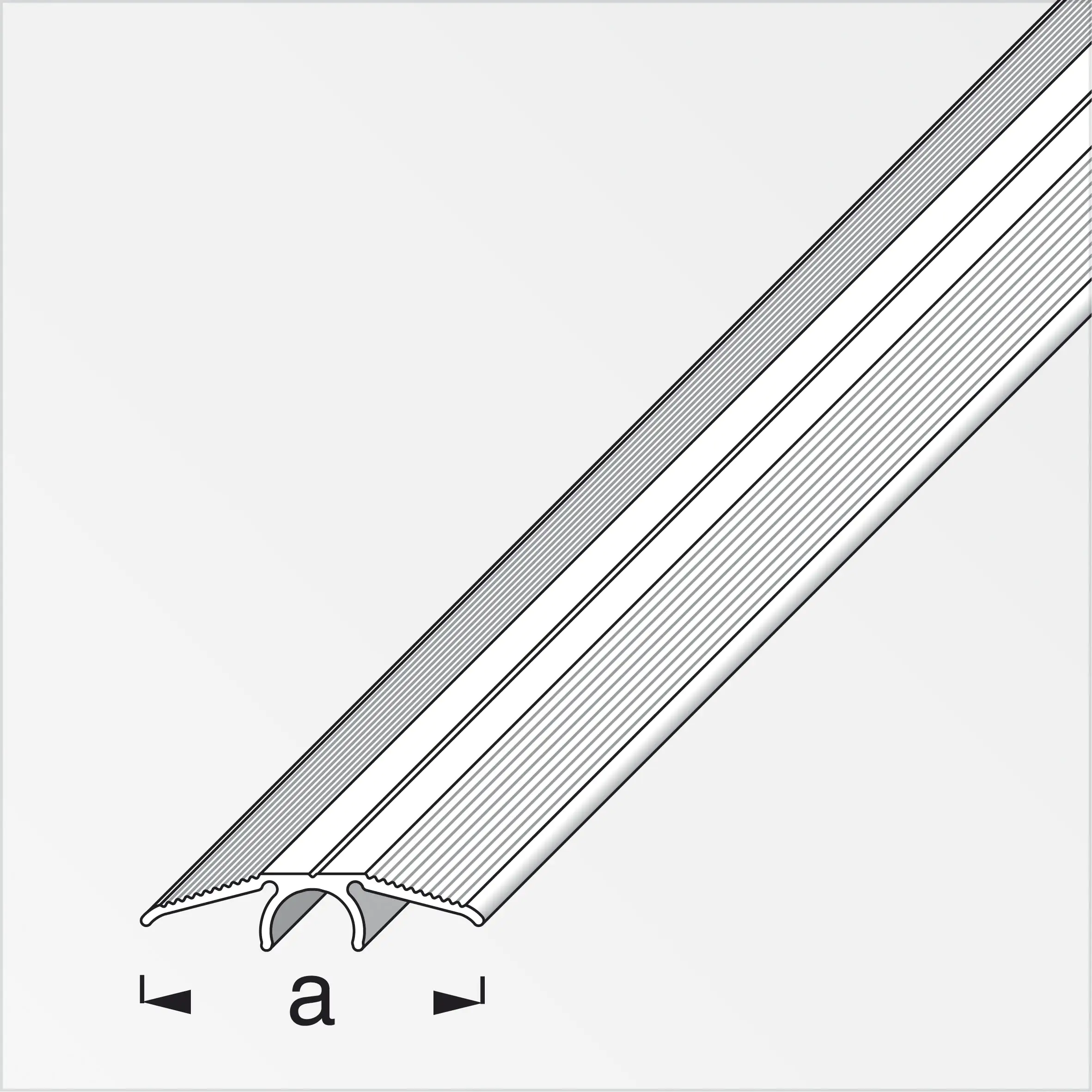 alfer Übergangs-Profil 2 m, 33 mm Aluminium eloxiert messing
