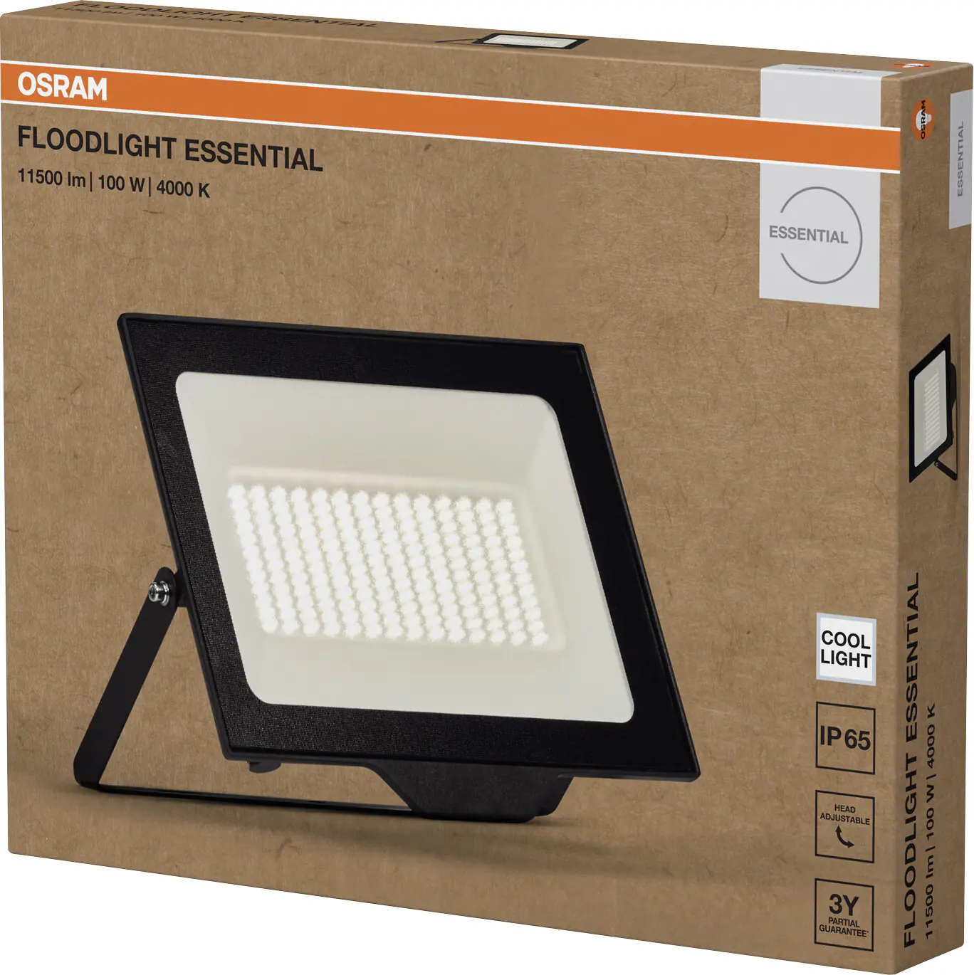 Osram Außenleuchte Floodlight Essential 100W 4000K schwarz